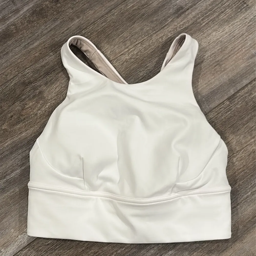 Lululemon Ebb to Train White Racerback Bra 6 -flawed - Image 6