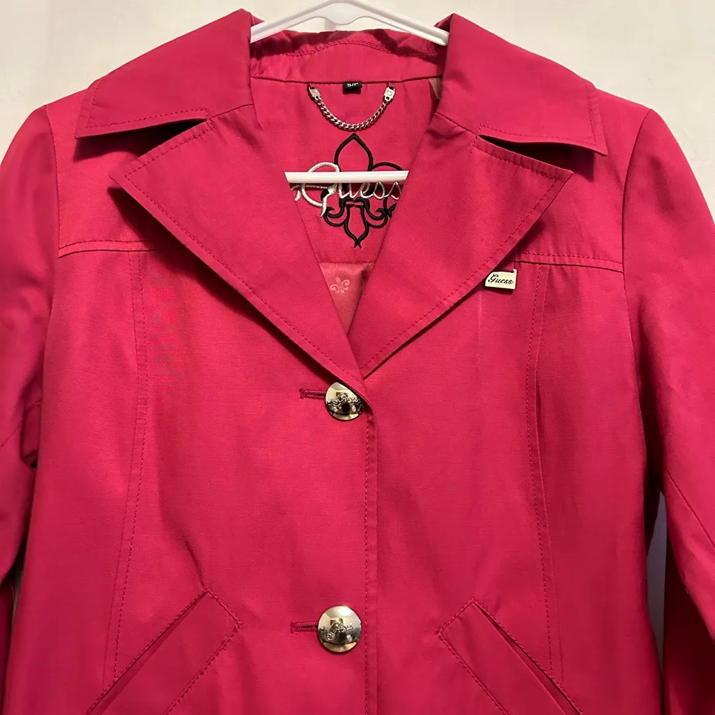 Guess  Hot Pink Pleated Jacket Size‎ Small - Image 3