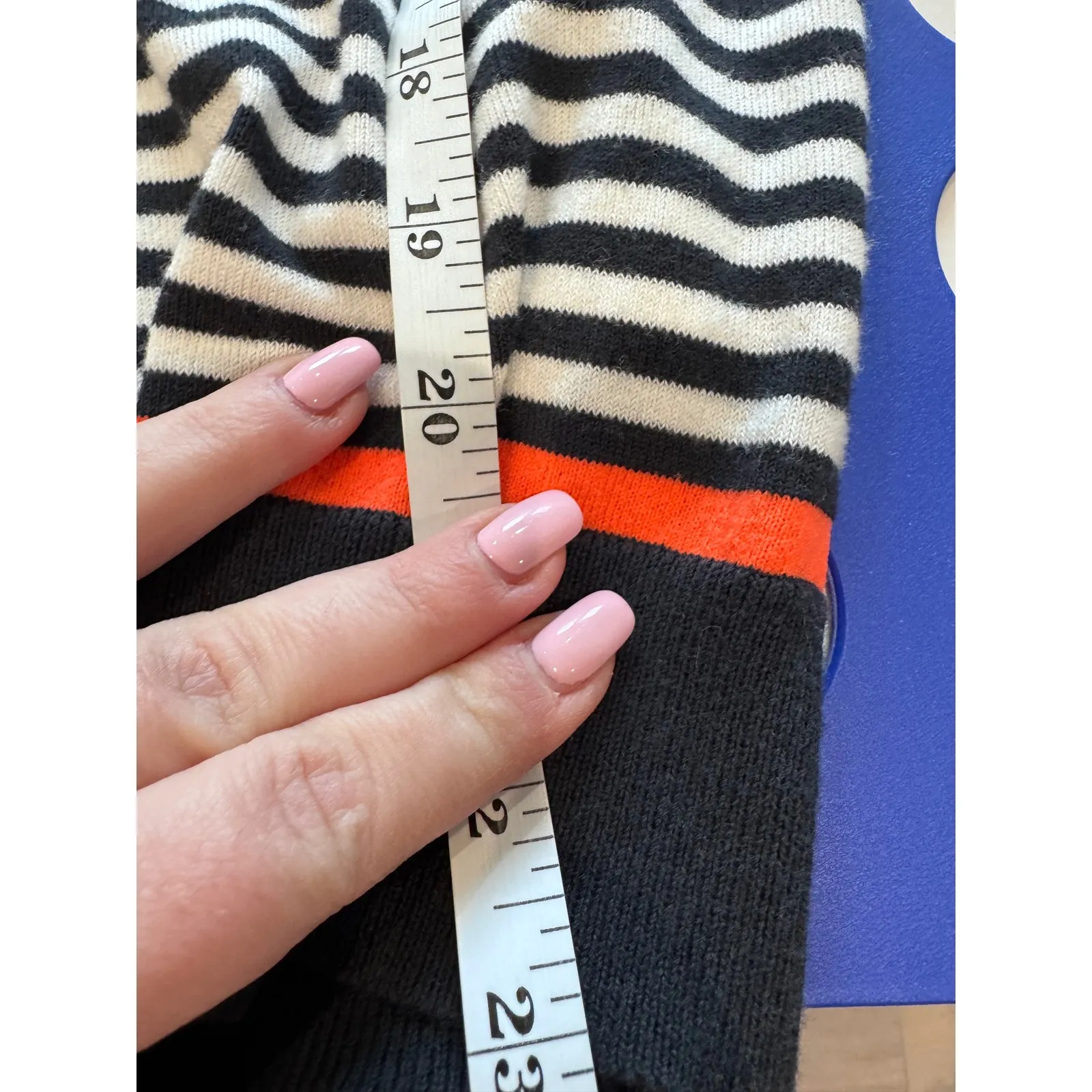 J Crew Striped Knit Sleeveless Sweater Vest Top M Navy Academia Nautical Black Size M - Image 7