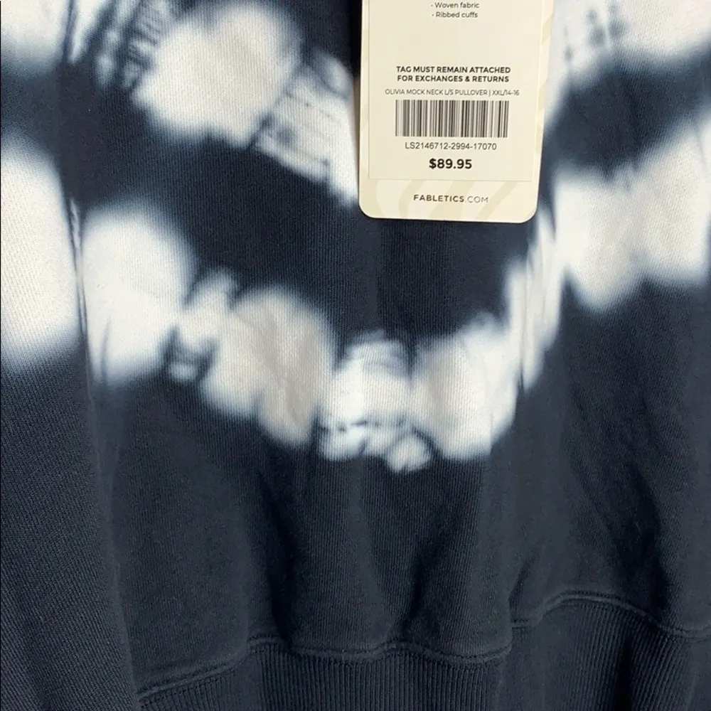 NWT Fabletics Olivia Mock Neck tie dye sweatshirt - Image 9