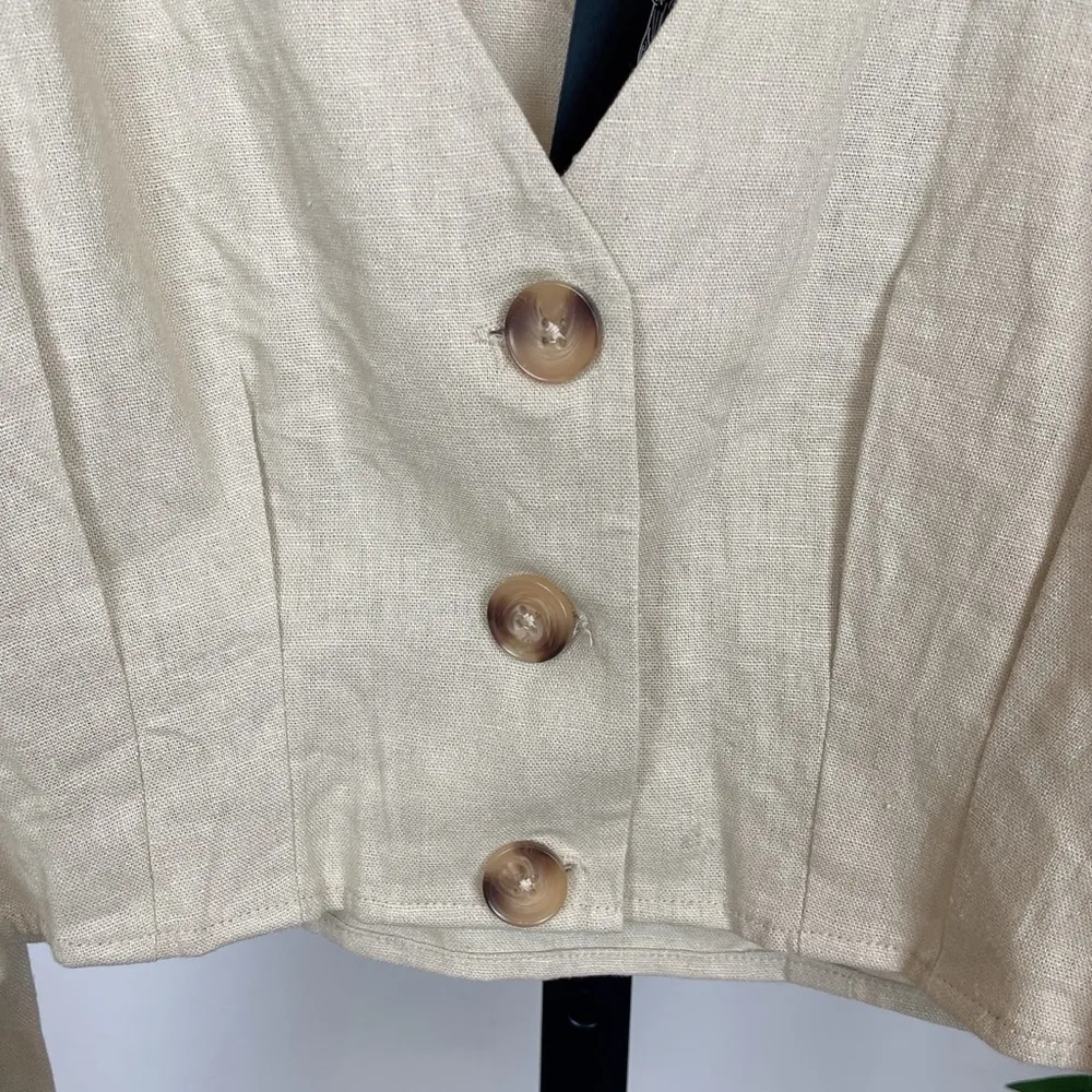 NWT The Fifth Label Clouds Long Sleeve Linen Top Size Small - Image 4