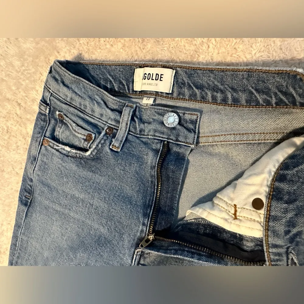 * Agolde wilder distressed denim high waist jeans size 23 - Image 6