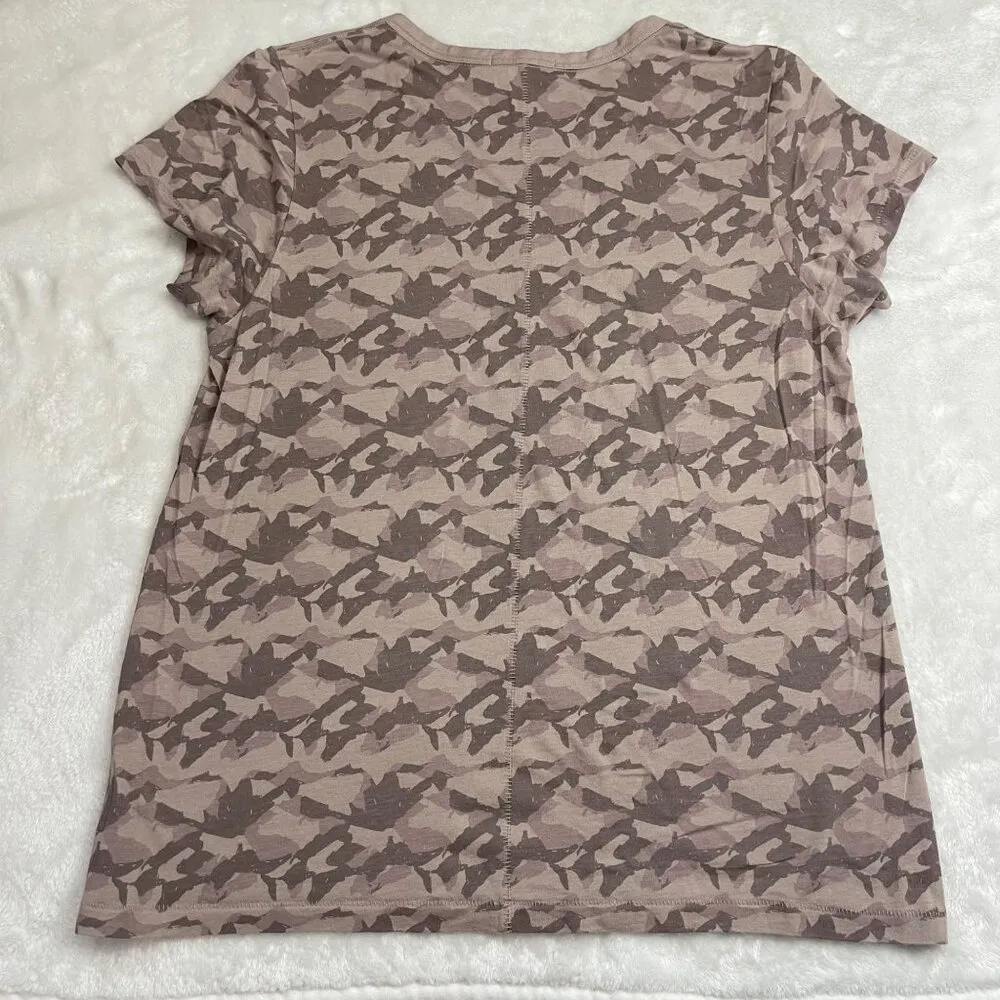 Rag & Bone Womens Camouflage Print T-Shirt Size Large Lightweight Cotton Viscose - Image 9