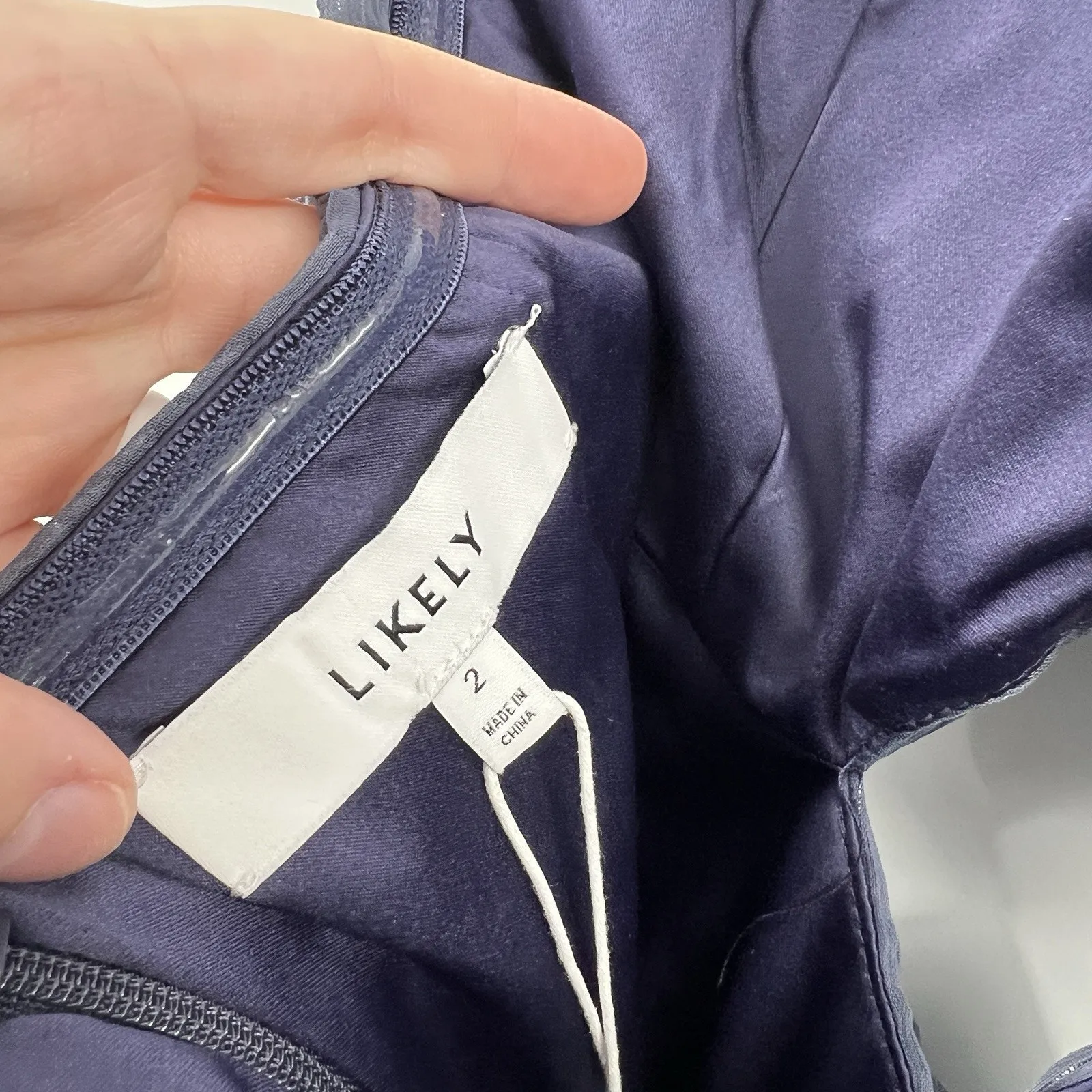 Likely Runa Halter Maxi Gown Night‎ Shadow Blue Formal Metallic Prom Size 2 NWT - Image 10