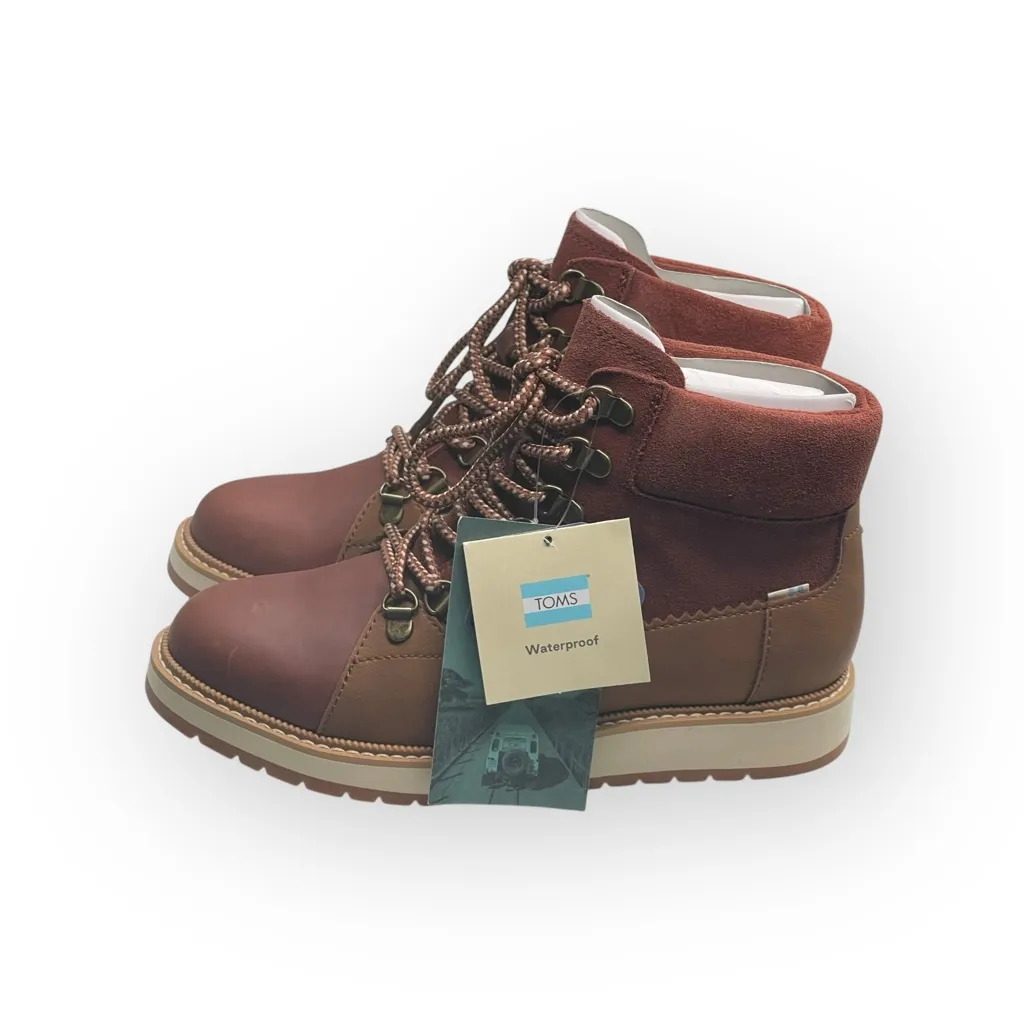new Tom’s ☀︎︎ Mesa Waterproof Leather Bootie Hiking Boot ☀︎︎ Penny Brown ☀︎ 6.5M - Image 7