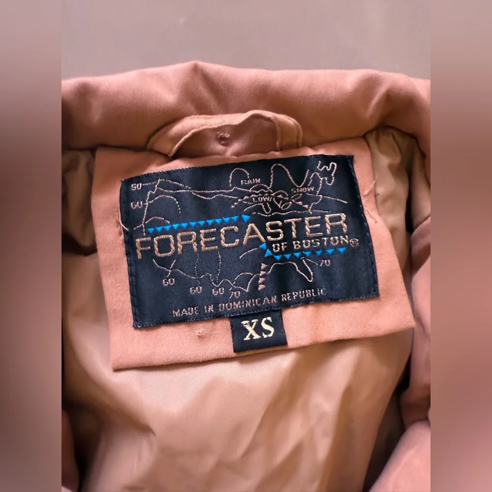 Jacket Coat by FORECASTER of Boston size XS beige pocket without hat full zipper Tan - Image 2