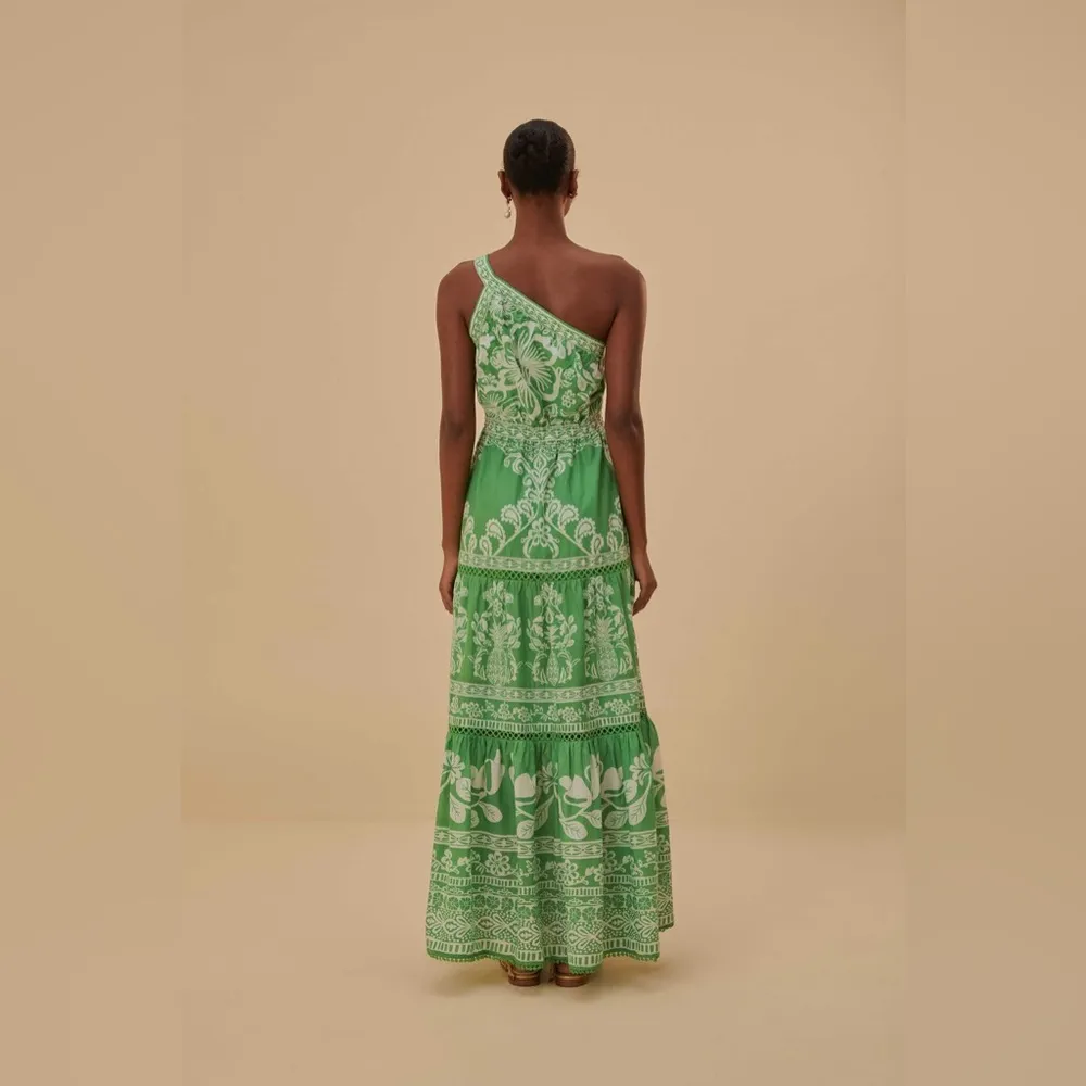 FARM RIO Green Sweet Garden Maxi Dress M - Image 5
