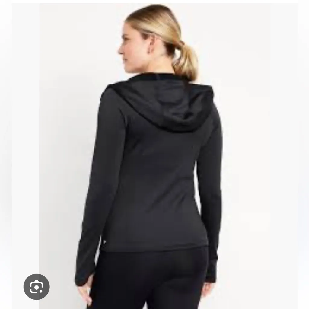 Old Navy Maternity Powersoft Full Zip Hooded Jacket Black Jack‎ Size XL Athletic - Image 2