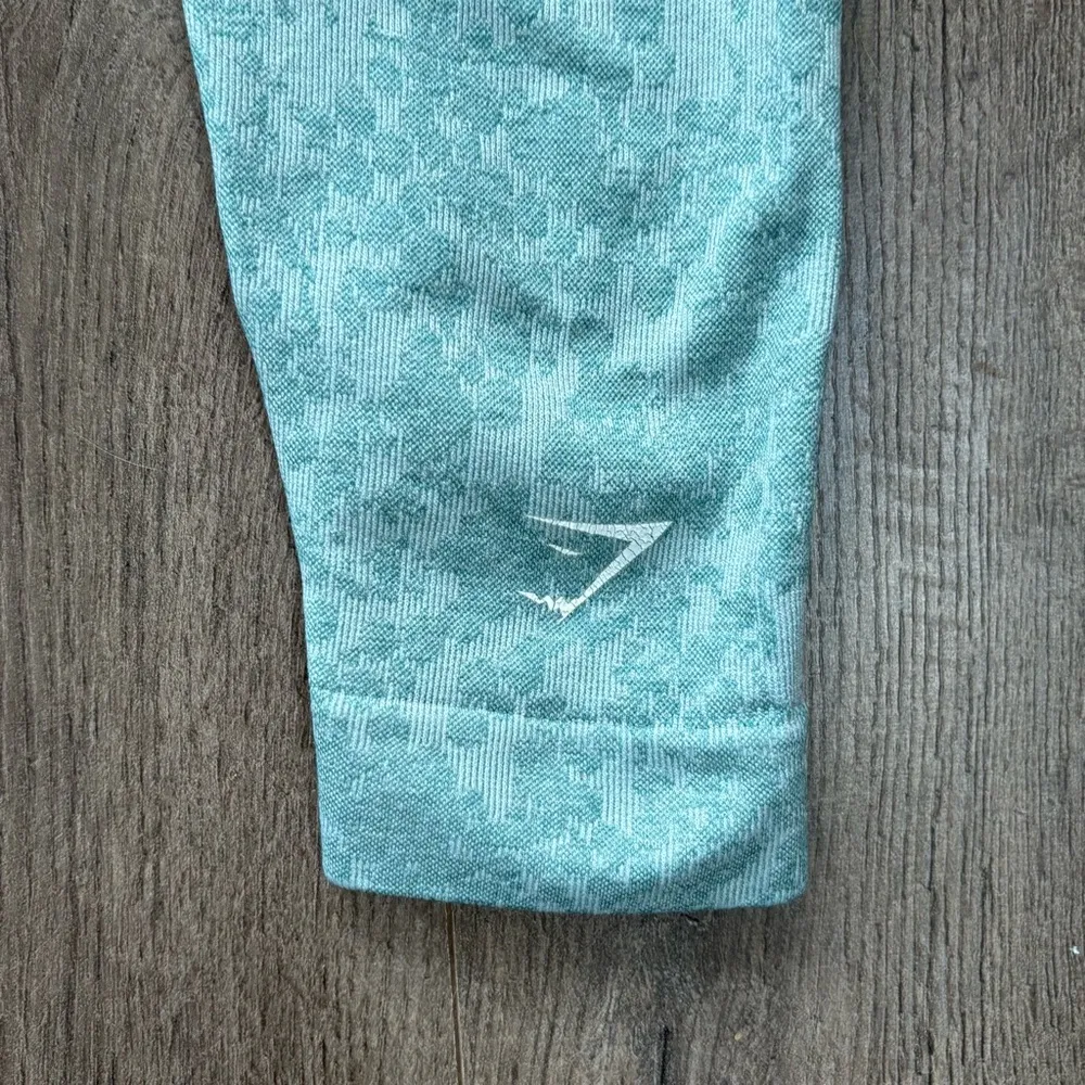 GYMSHARK Blue Green Seafoam Butt Enhancer Stretch Leggings Pant Womens Small - Image 7