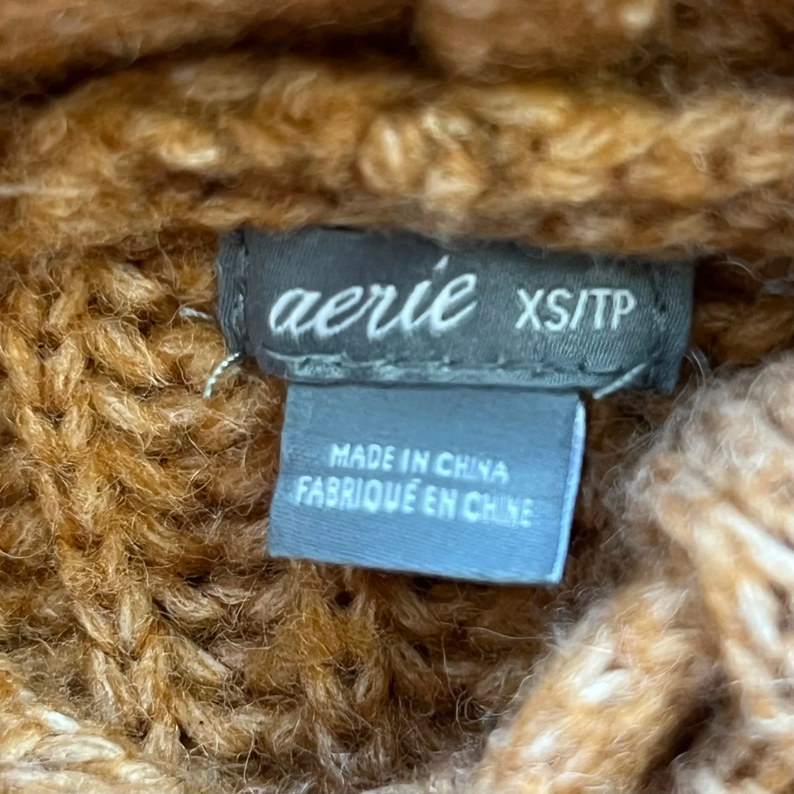 Aerie Knit Open Road Pullover Sweater Hoodie Sunset Orange cozy fall relaxed - Image 7