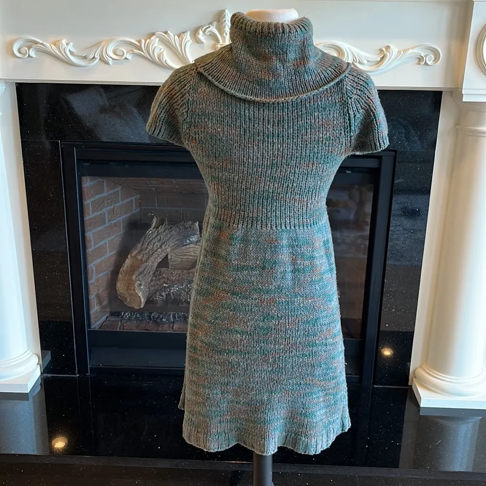 Dress Winter Cowl Neck Acrylic Womens Medium Comfy Crochet Knit - Image 4
