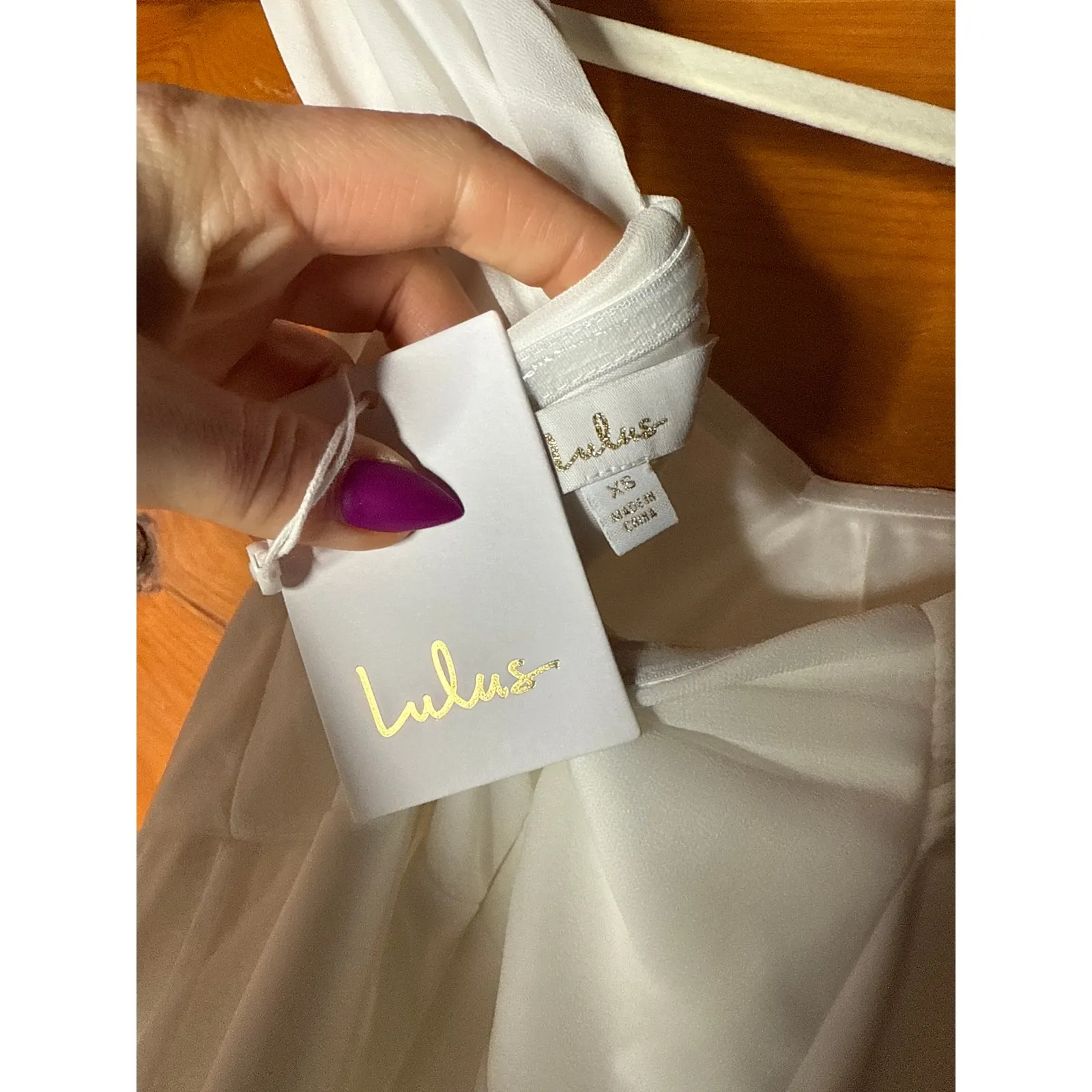 NWT Lulus Magical Magnetism White Off-the-Shoulder Maxi Dress Bridal Wedding XS - Image 8