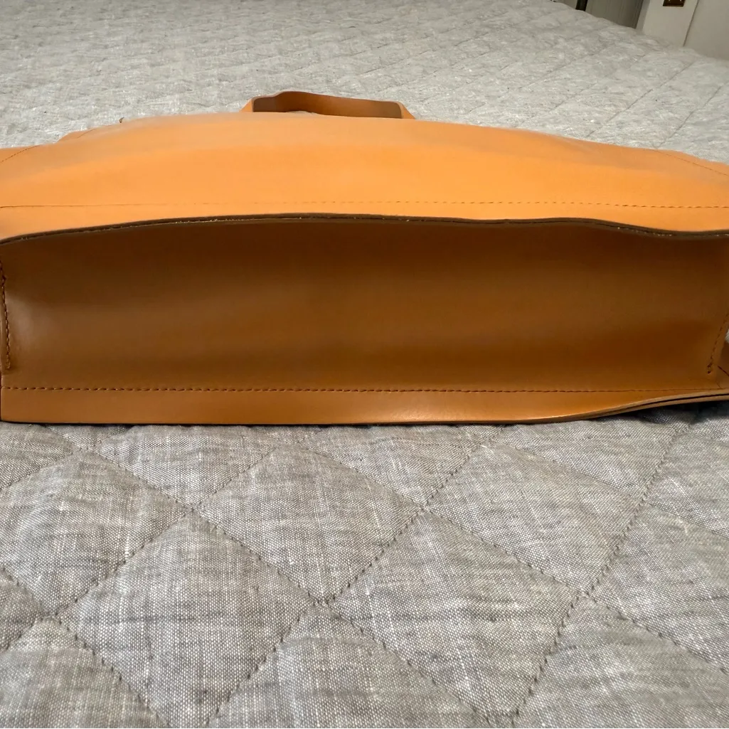 Furla Brown Leather Tote Bag - Image 3