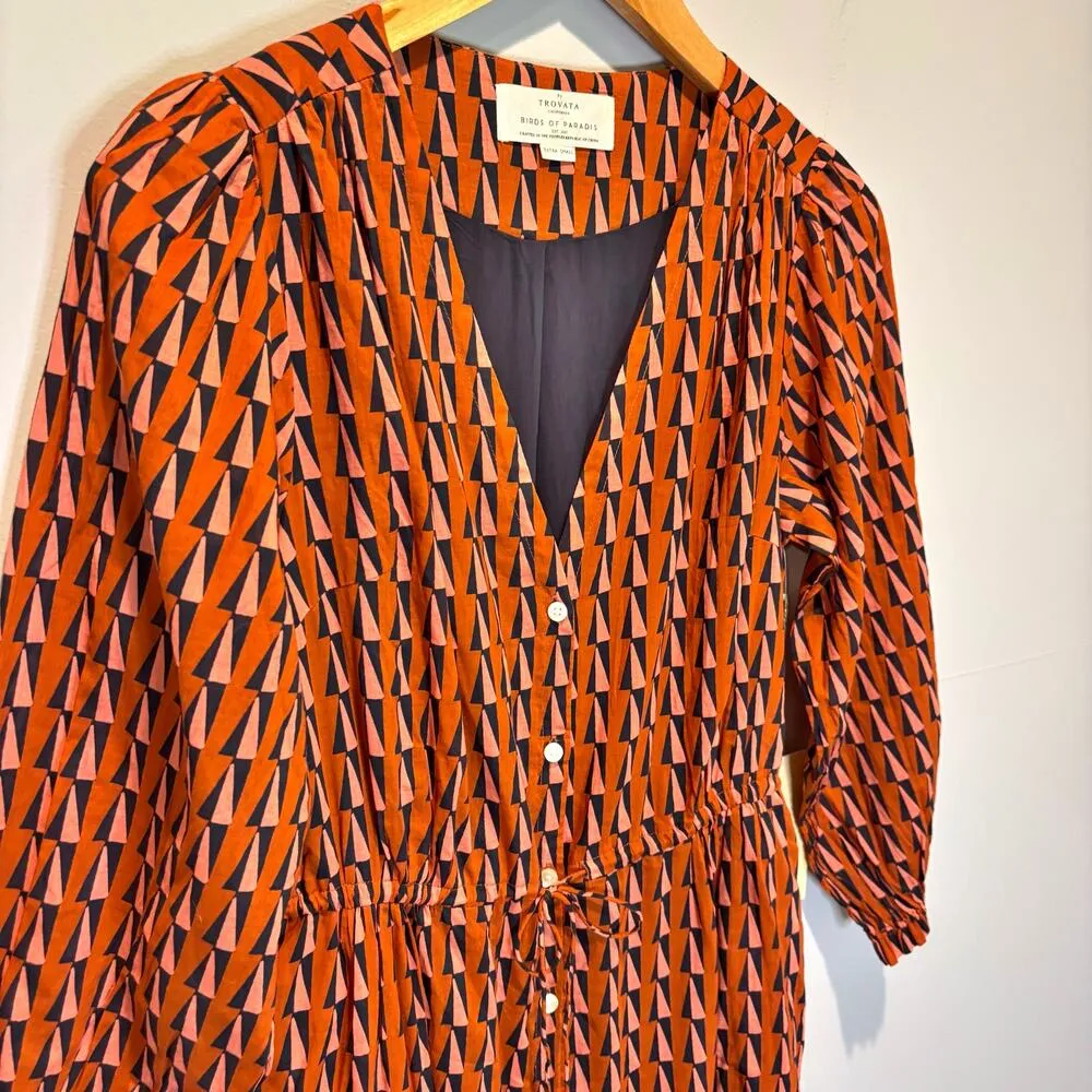 Trovata Birds of Paradis NWT Ainsley B Dress in Kinetic Print - Image 4