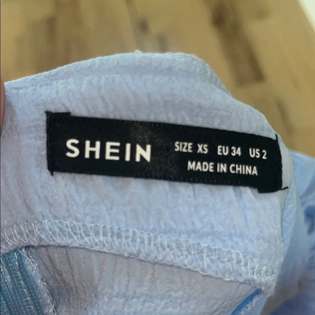 Baby Blue Puff Sleeve Mini Dress New Size XS - Image 5