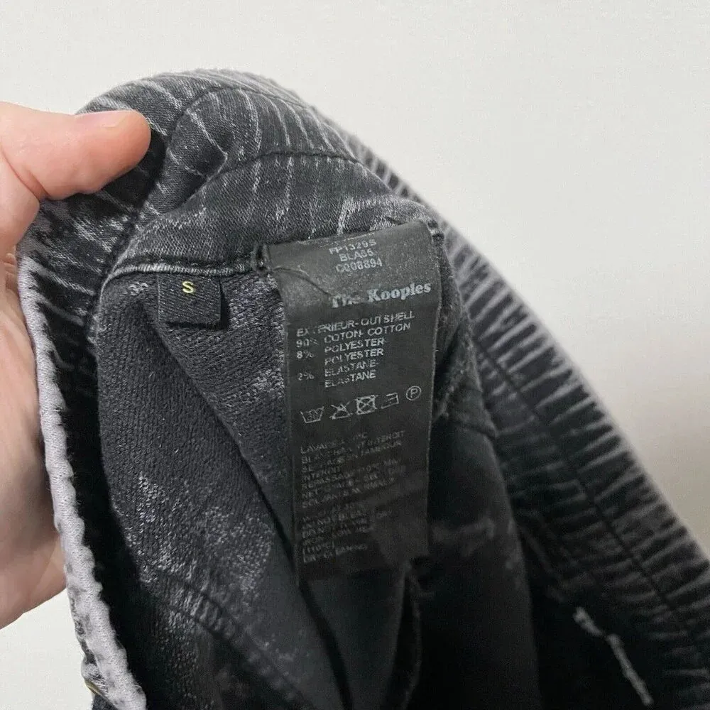 The Kooples Jeans Gray‎ Acid Wash Jogger Sweatpants Size Small - Image 4