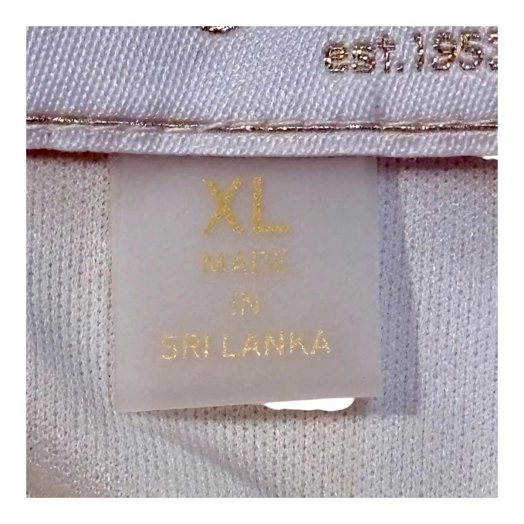 Pappagallo Lemon Print Sleeveless Shift Dress White‎ Yellow Women Size XL - Image 16