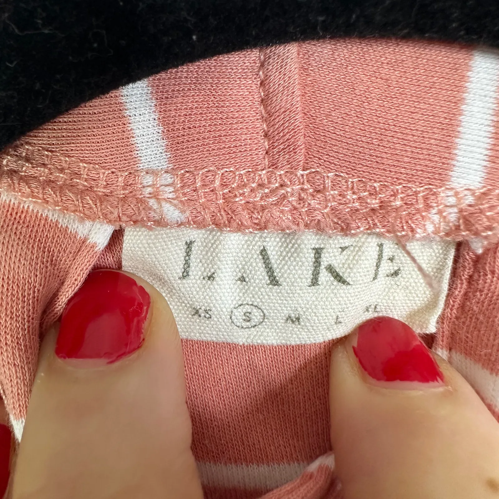 Lake Pajamas Pima Cotton Robe Size Small Pink - Image 2