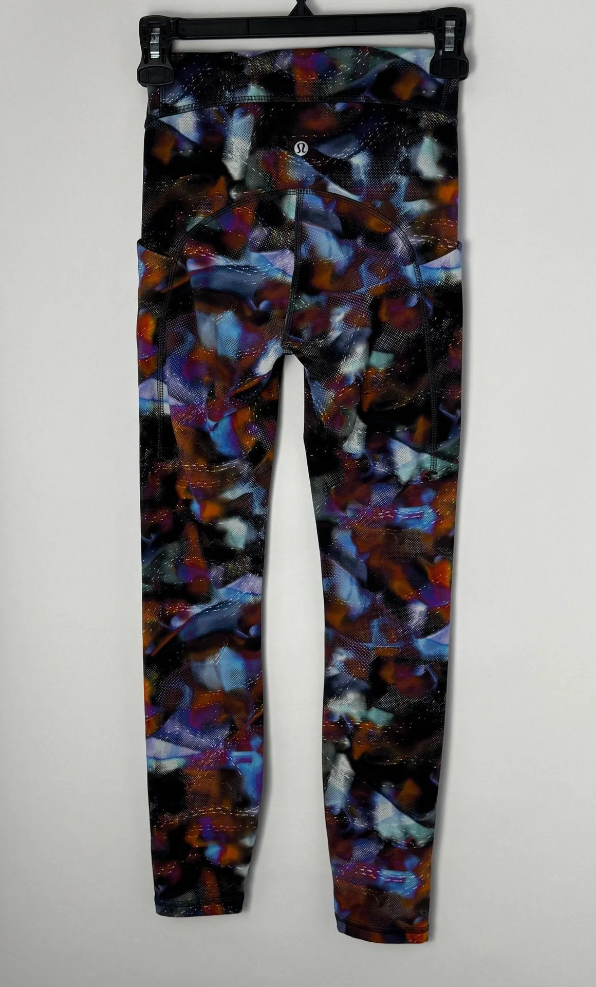 Lululemon Power Thru High Rise HR Tight Leggings Size 2 Hyper Drift Multi Abstract Print   - Image 2