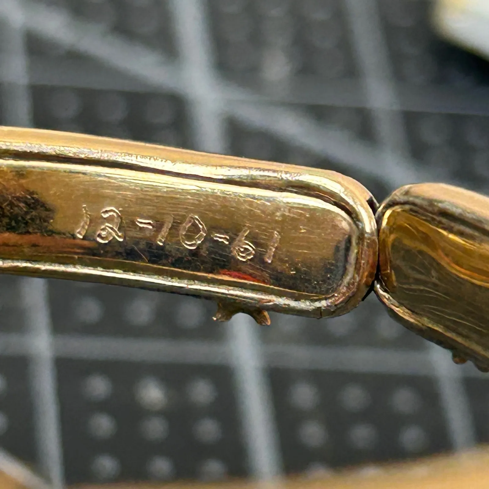 Vintage Gruen Precision Engraved Women's Bangle Watch 1/2010K.G.F. Untested Gold - Image 8