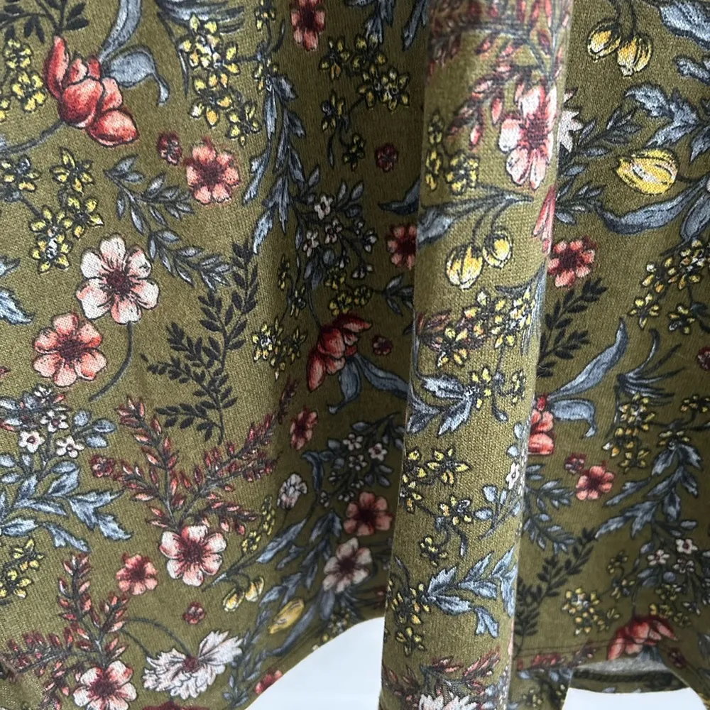 Floral Duster Cardigan Green Gray Size 3X - Image 10