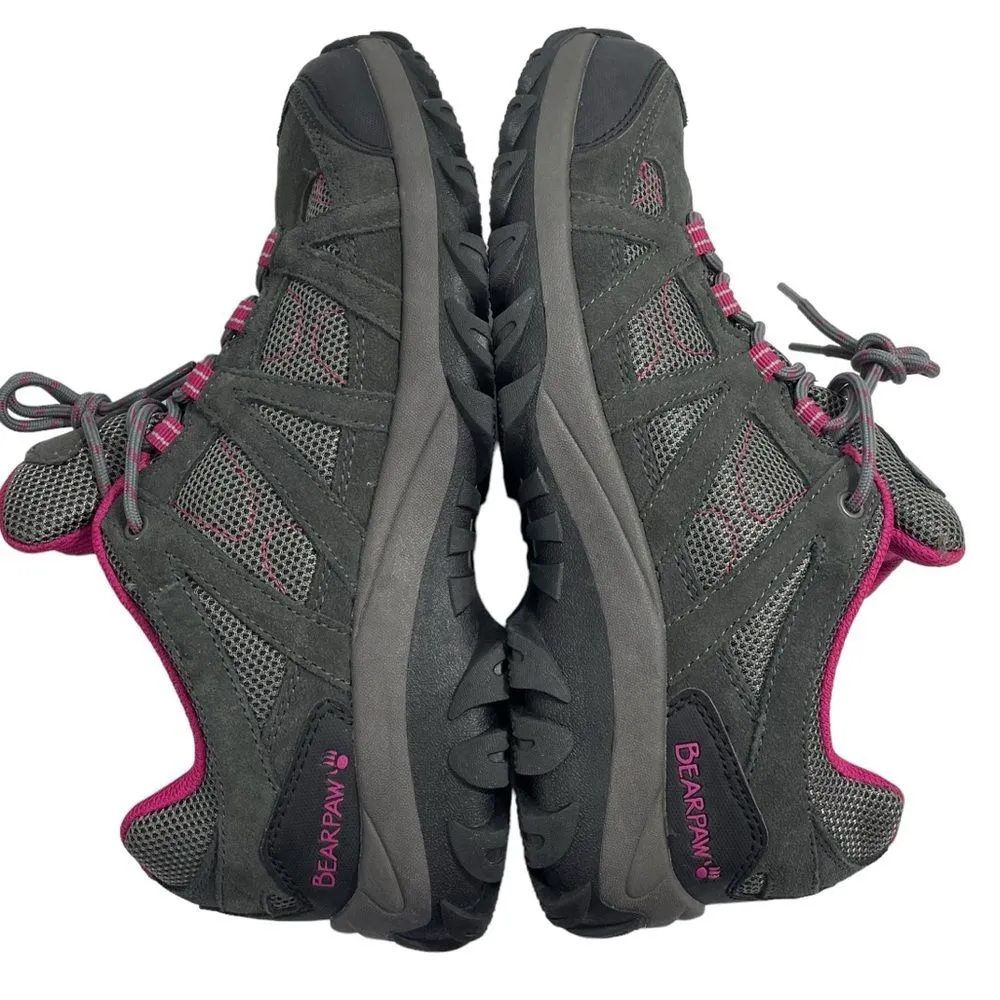 NEW Bearpaw Women’s Olympus Hiking Outdoor Trail Shoe Suede Mesh Gray Pink Sz 11 - Image 6