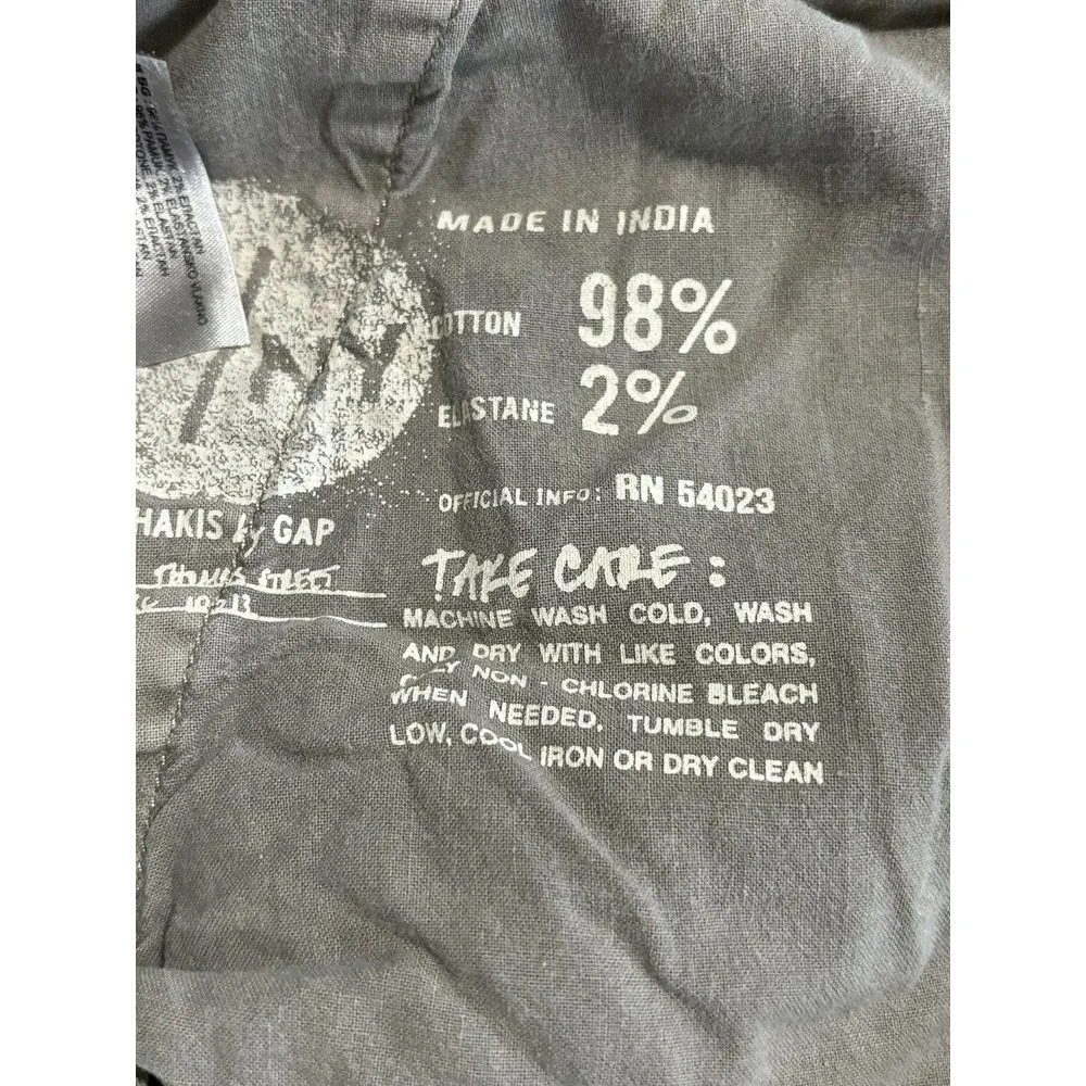 Khakis By Gap Cargo Light Wash Skinny Mini Pants Zip‎ Ankle Mid Rise Size 8R - Image 6