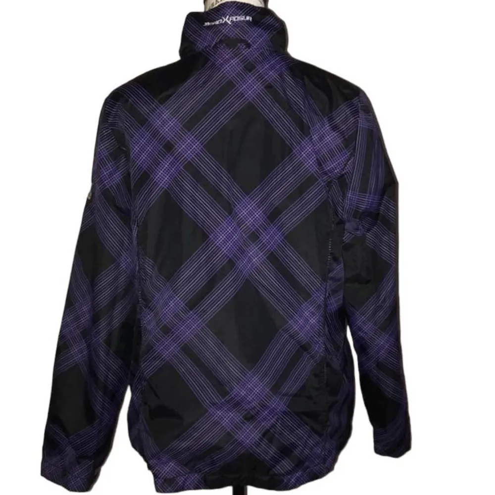 XERO-X-POSUR BLACK & PURPLE WARM REVERSIBLE COAT - Image 3