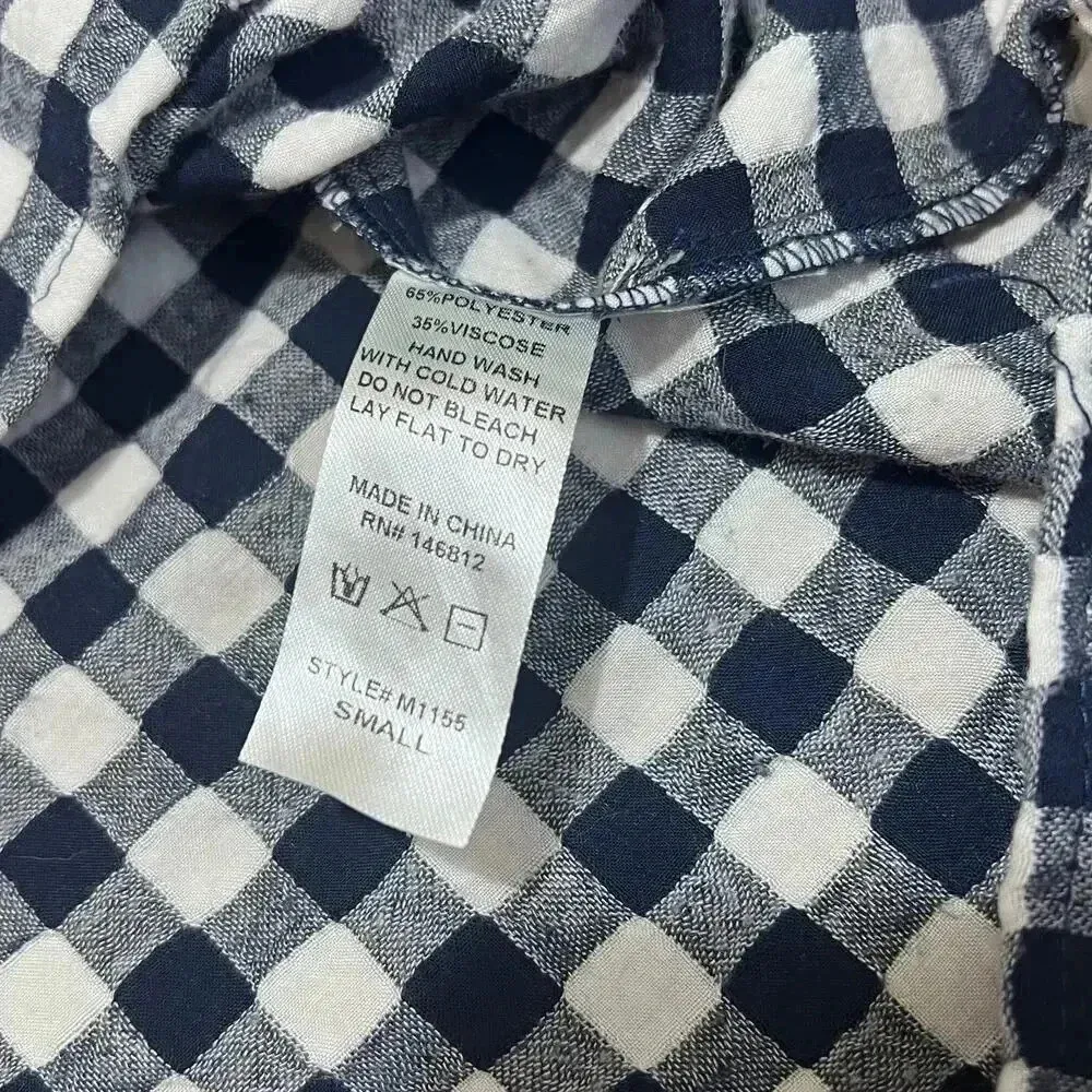 Caution to the Wind Women's Gingham Shirt Size S Bell Sleeve Casual - Image 4