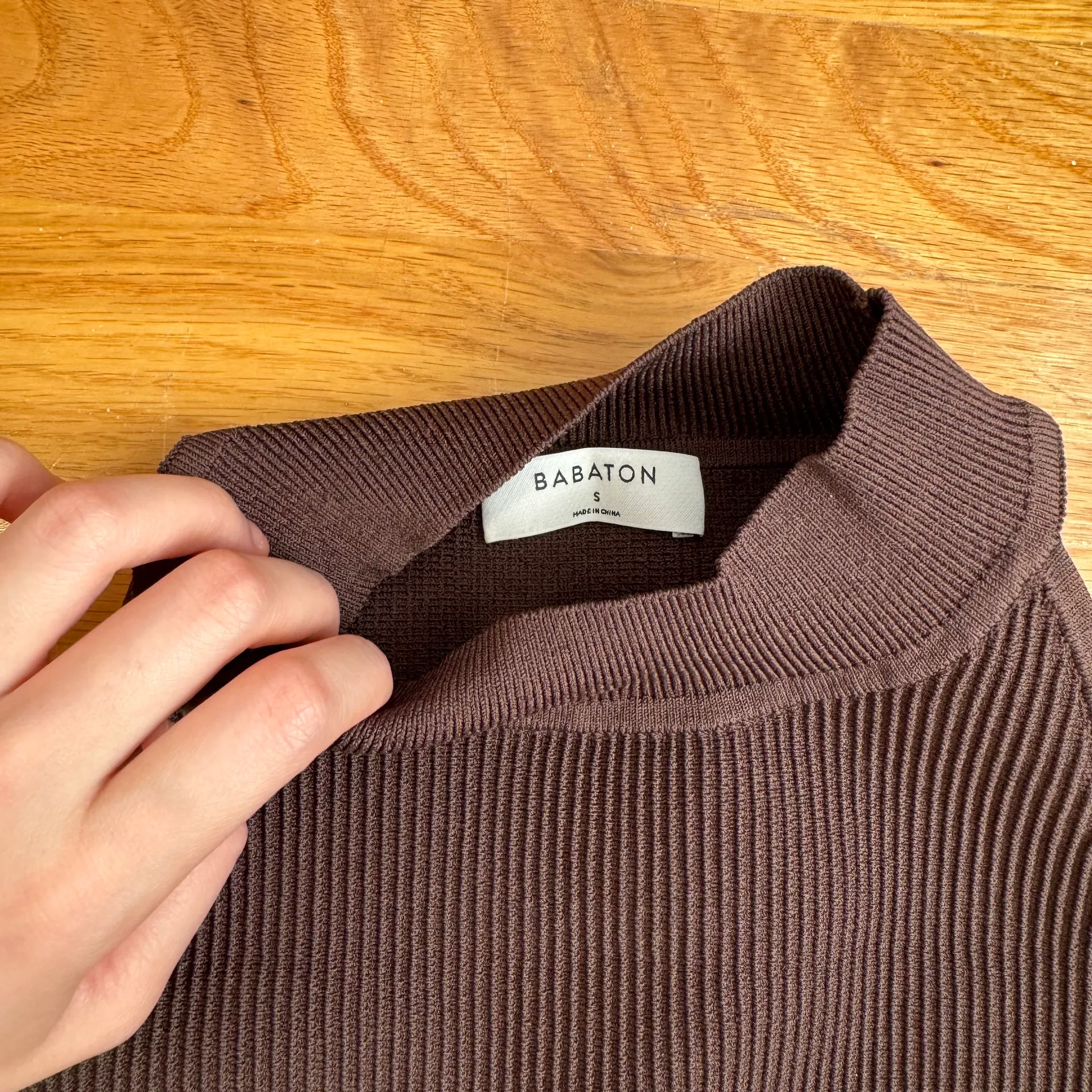 Aritzia Babaton Sculp Knit Halter Dress Brown Bodycon - Image 2