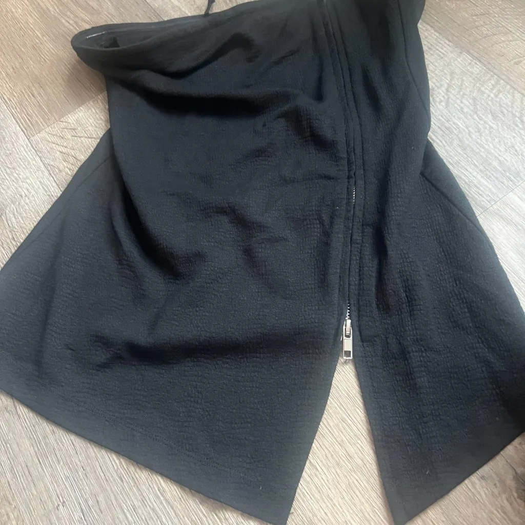 Maeve x Anthropologie Asymmetrical Zipper Tube Top Black/Noir Size S Black - Image 3