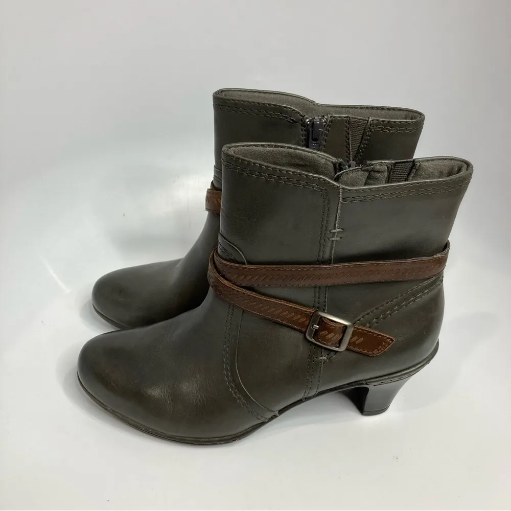 Rockport Cobb Hill‎ leather heeled boots size 8 Gray - Image 2