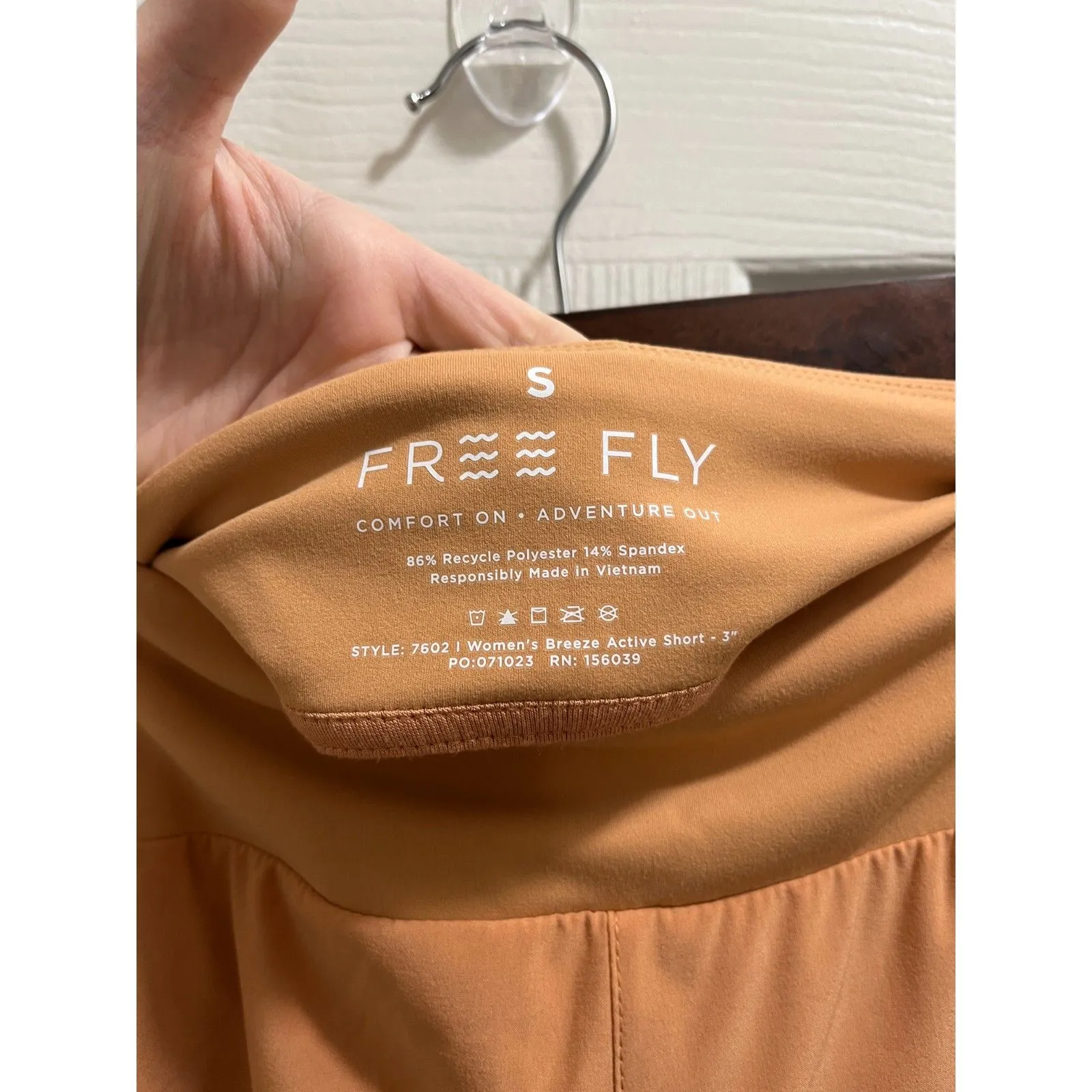 Free Fly Lined Active Breeze Short 3" Women's Size Small in Sand Dune Outdoors Orange - Image 6