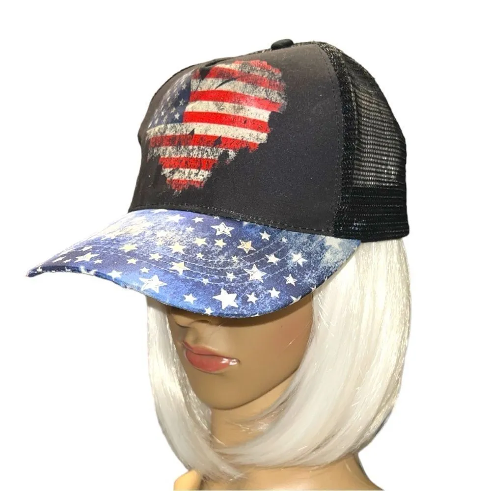 Clairs cute patriotic baseball cap! New Black - Image 2