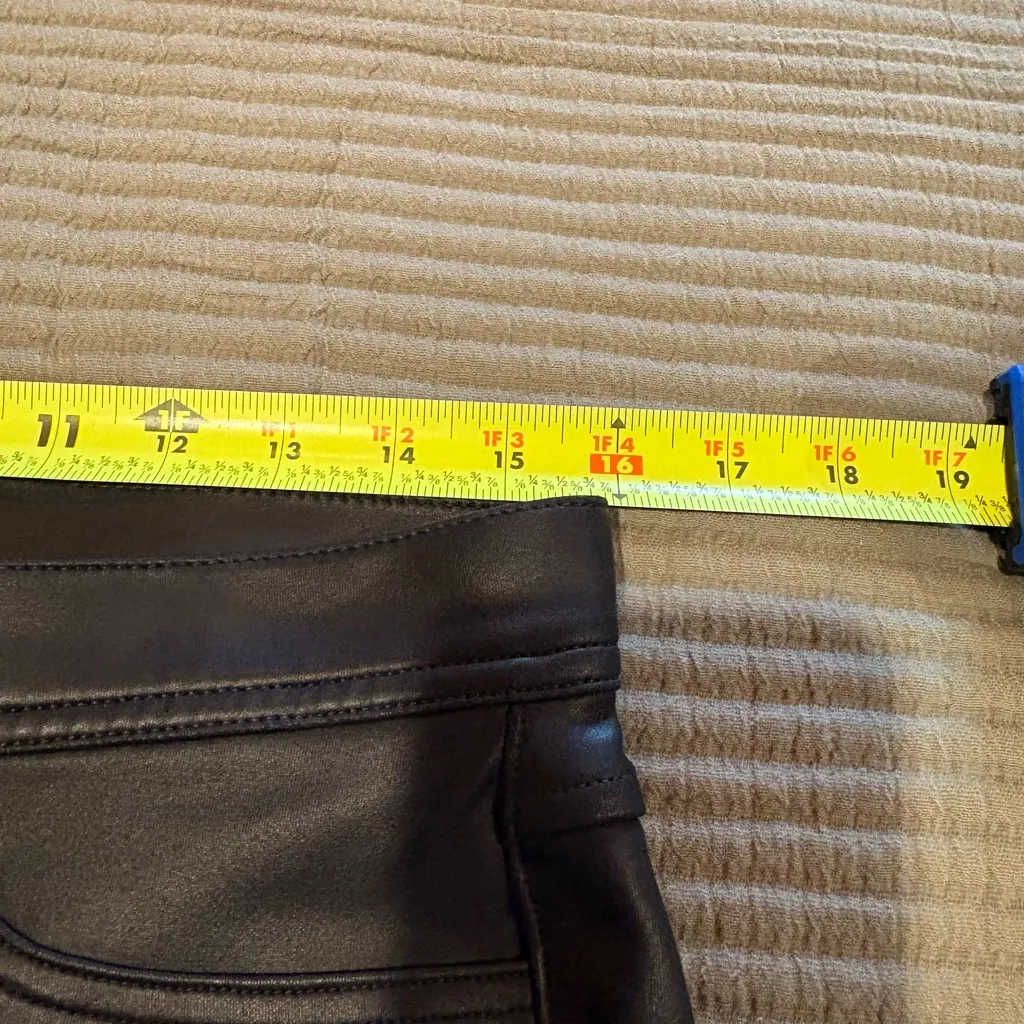 Express High Waisted Faux Leather '90s Skinny Pant women’s size 12 - Image 6