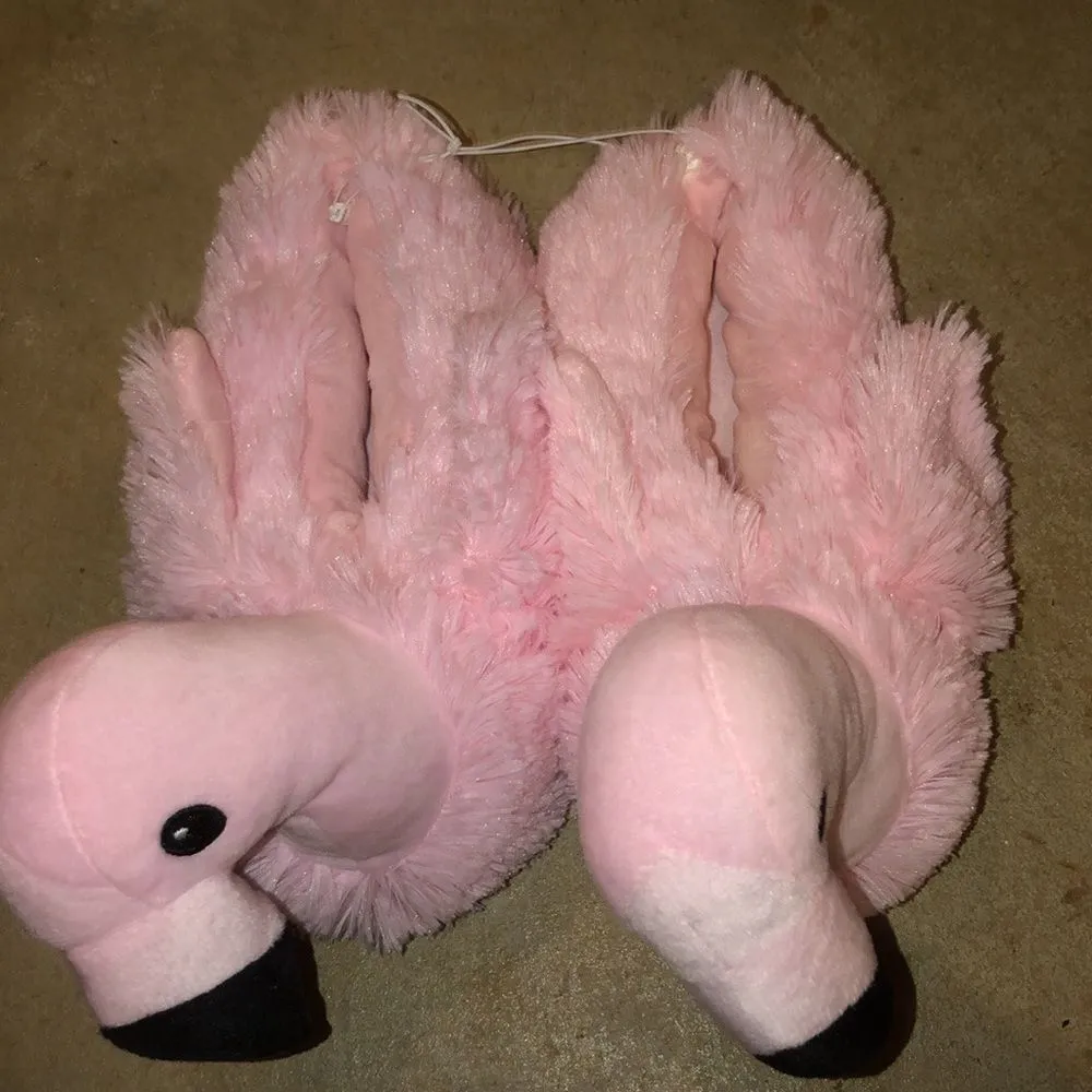 Bobbie Brooks Sz S Women’s Pink Flamingo Slippers NEW NWT - Image 3