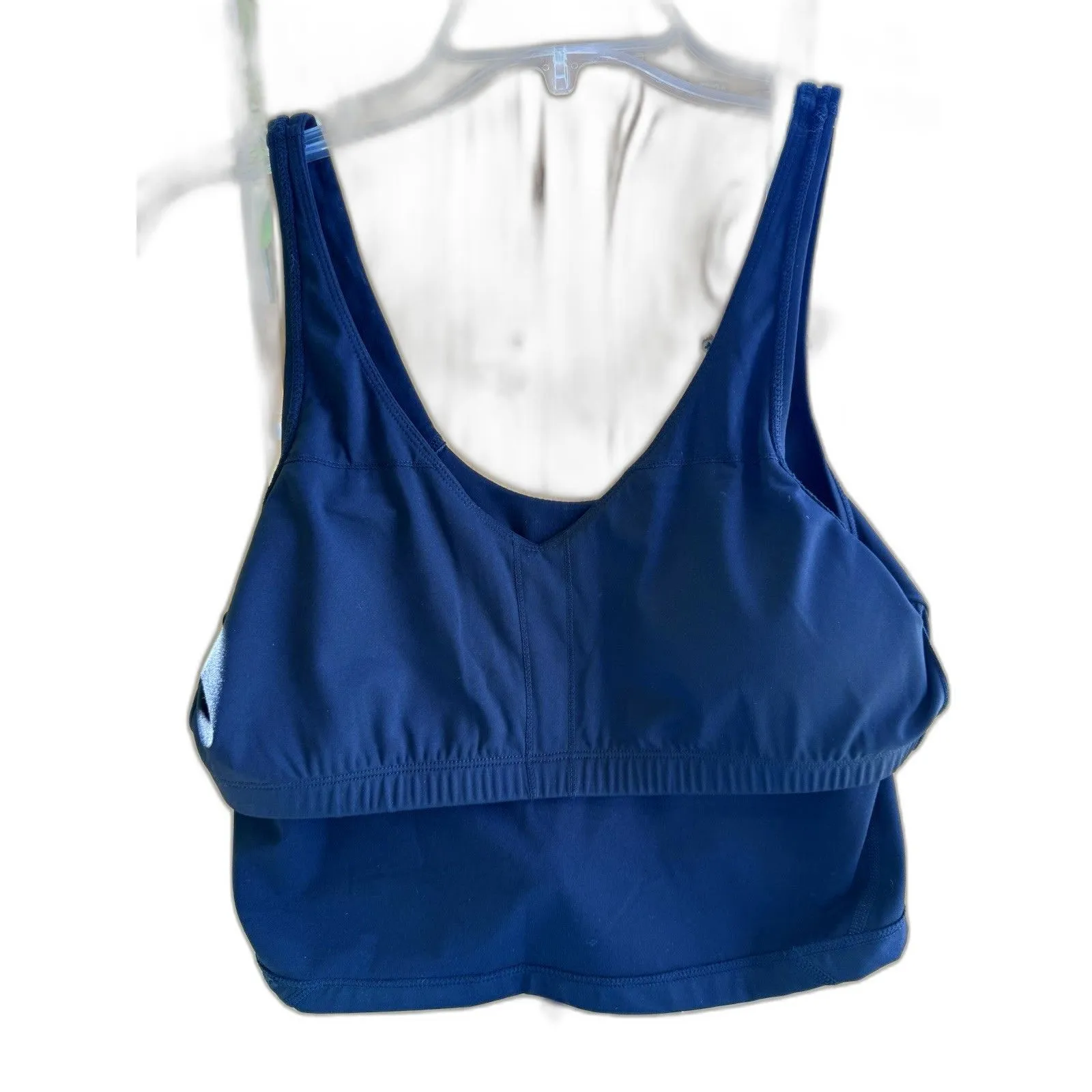 Women’s Longline Sports Bra Wirefree Padded Medium Support Yoga Bras Gym Running Black - Image 5