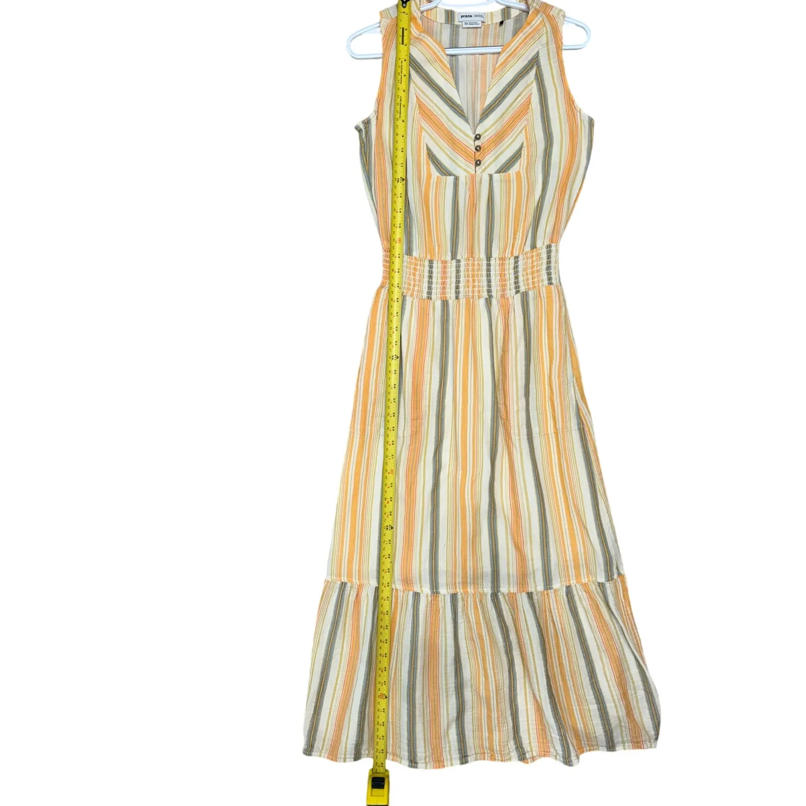 prAna Organic Cotton Midi Dress‎ XS Cottagecore Boho - Image 3