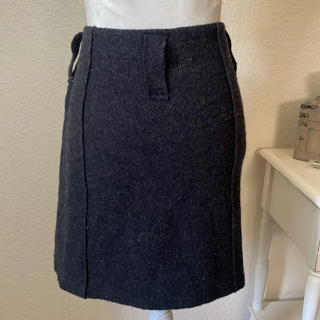 Anthropologie Rosie Neira Belted Eyelet Laced Wool Mini Skirt.‎  Size Small - Image 4