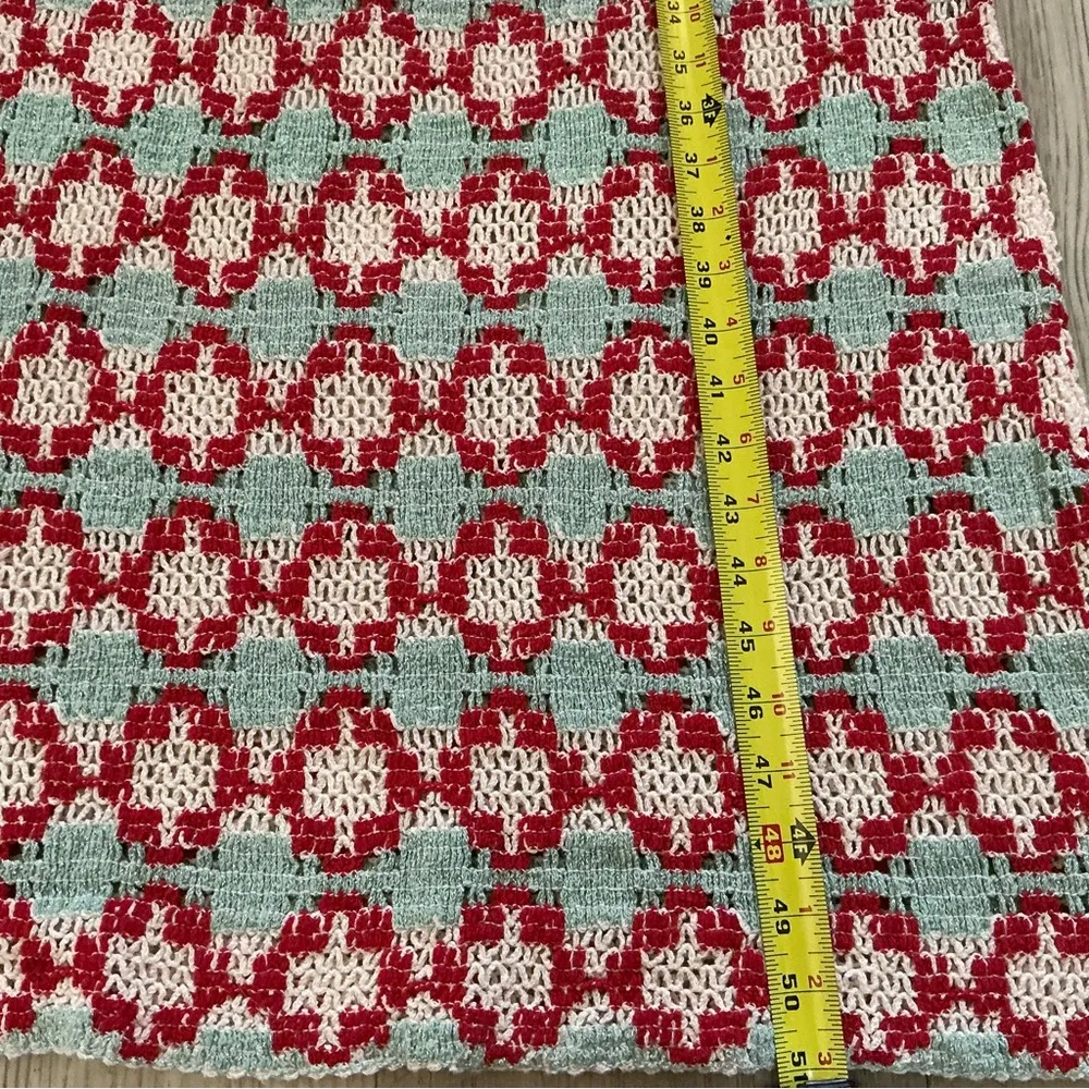 Zara geometric pattern knit dress halter-top maxi size large - Image 14