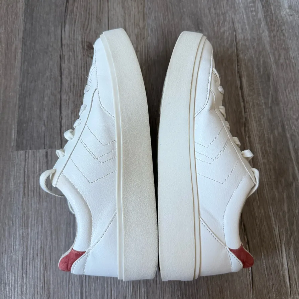 Dr. Scholls Dr. Scholl’s Madison Lace Platform Chunky Sneaker White Tan Beige Red Size 8 - Image 8