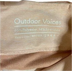 Cropped Neutral Tone Stretch yoga workout pants Peachy Nude Sz M - Image 3