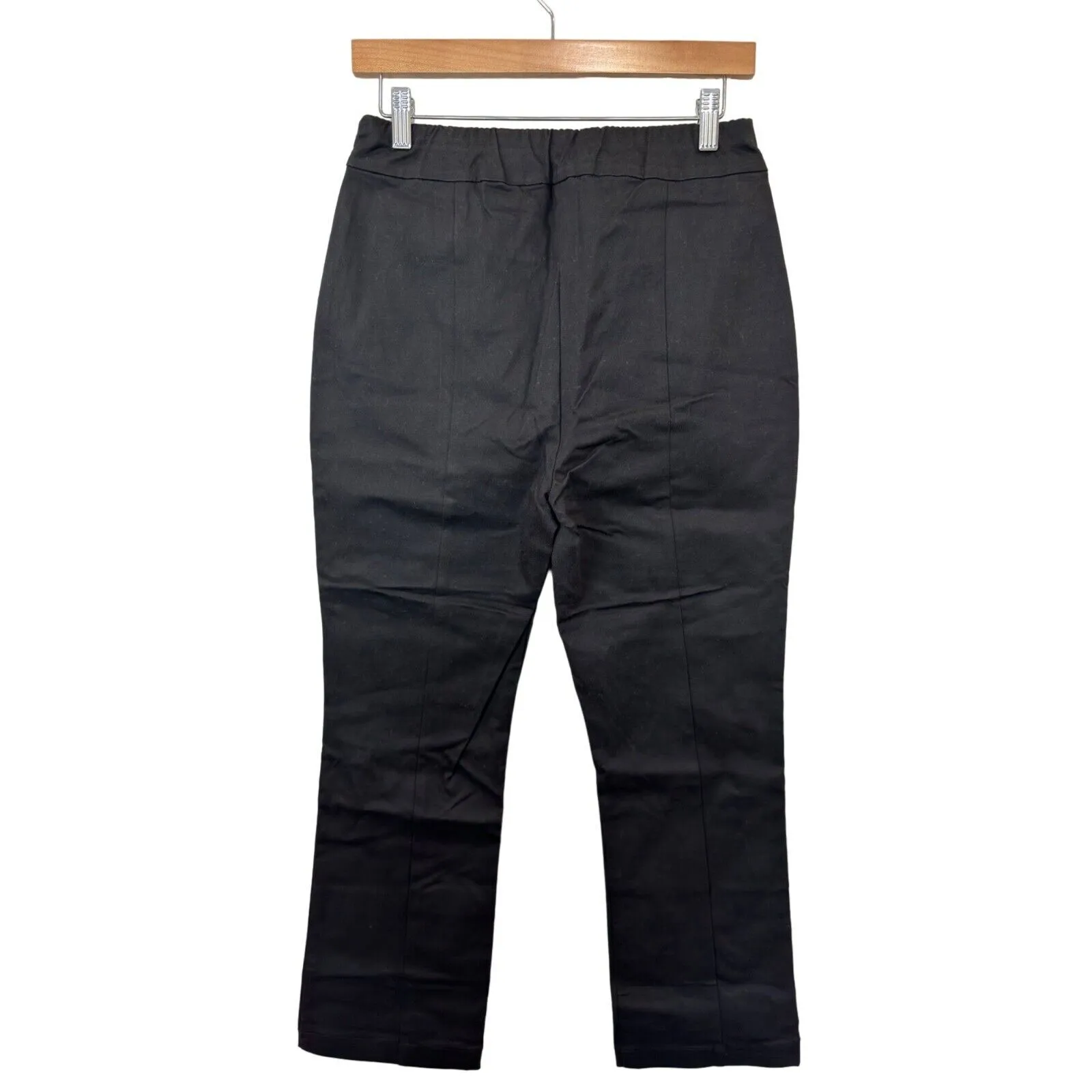 Hill House The Claire Stretch Preppy Academia Casual Black Pant NWT Small - Image 2