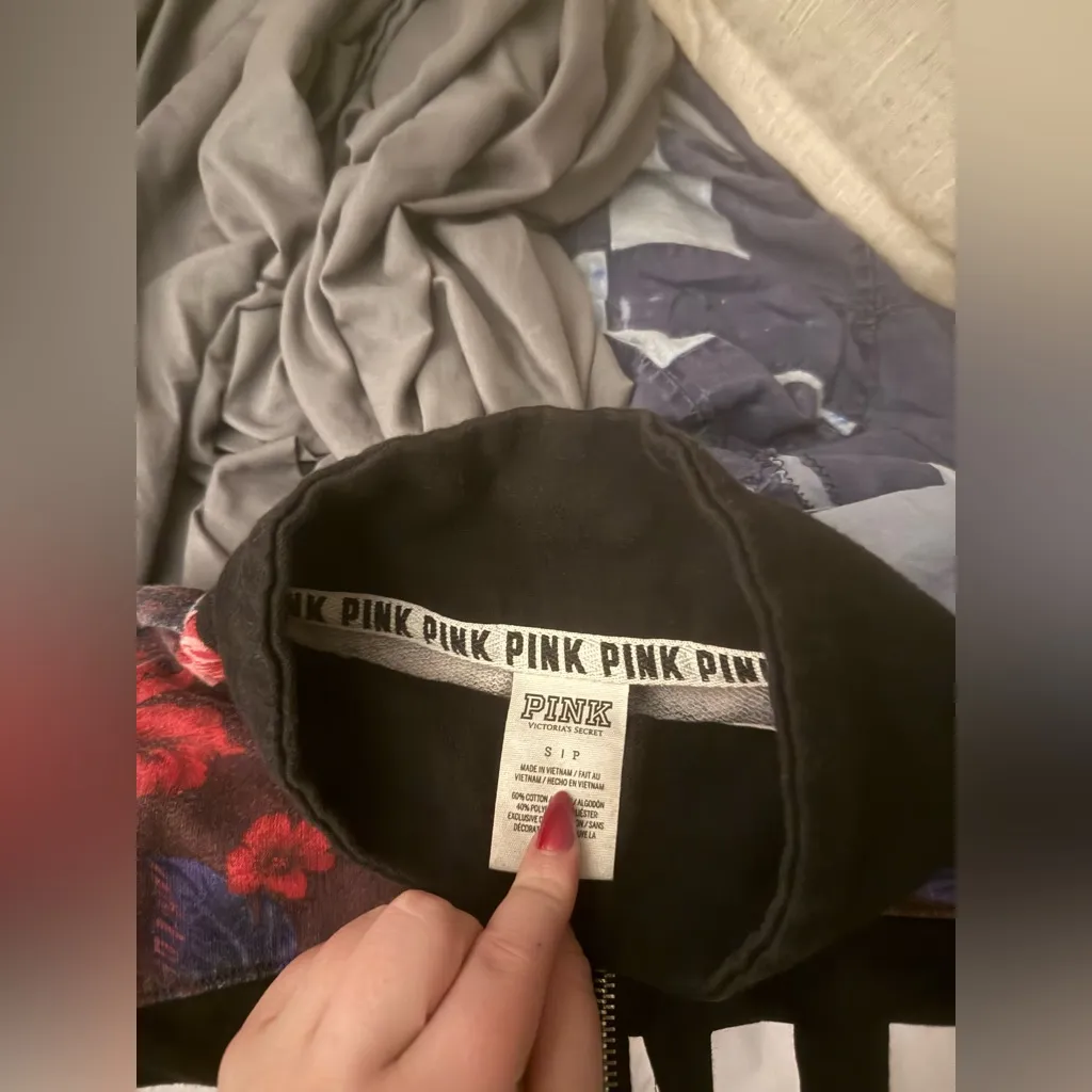 Y2K PINK VS 1/2 zip sweatshirt - Image 2