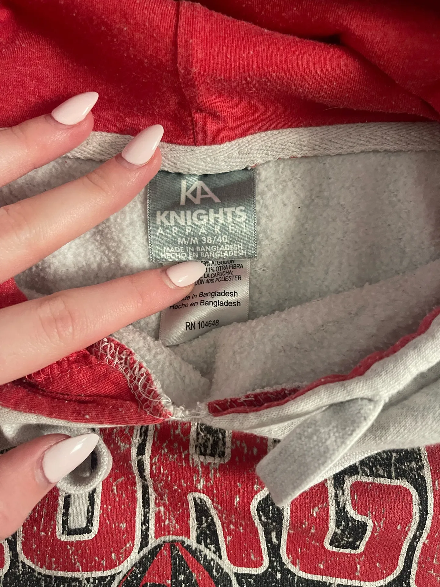 Vintage Georgia Hoodie Gray Size M - Image 3