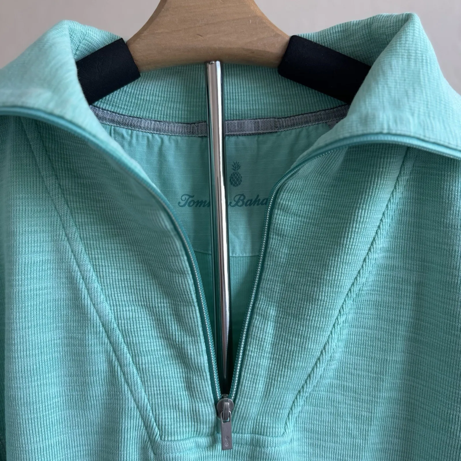 Tommy Bahama 1/4 Zip Pullover Women's M Pima Cotton Blend Mint Resort Golf - Image 7