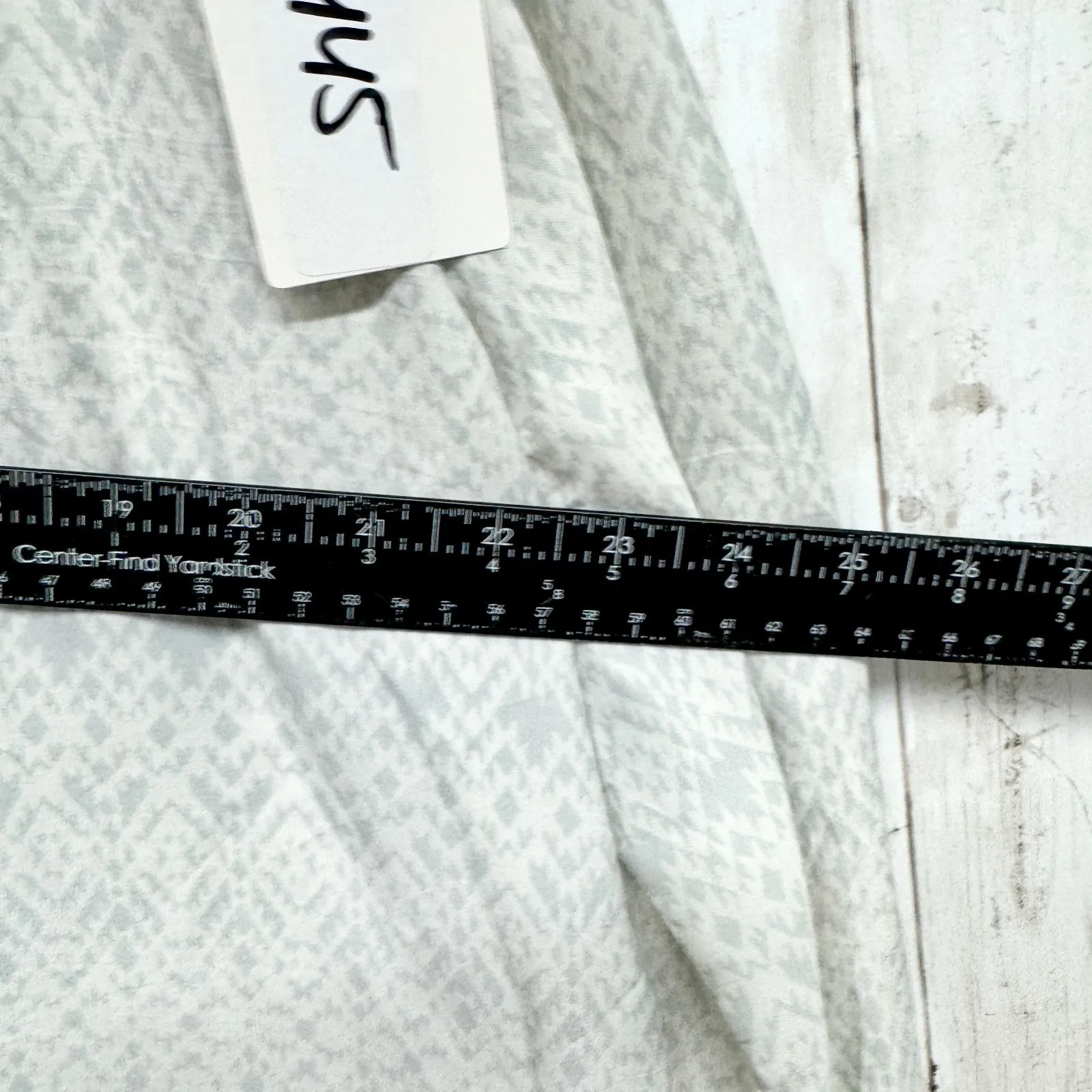 Gap Shirt Women Size Medium Ombre Aztec Pattern Smocked Blouse Trim Detail Boho - Image 6