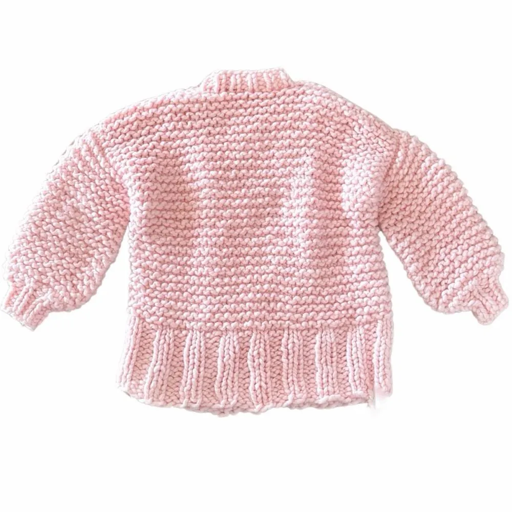 x Loopy Mango Cabin Fever Pink Cable Sweater Tunic OS Merino Wool - Image 3