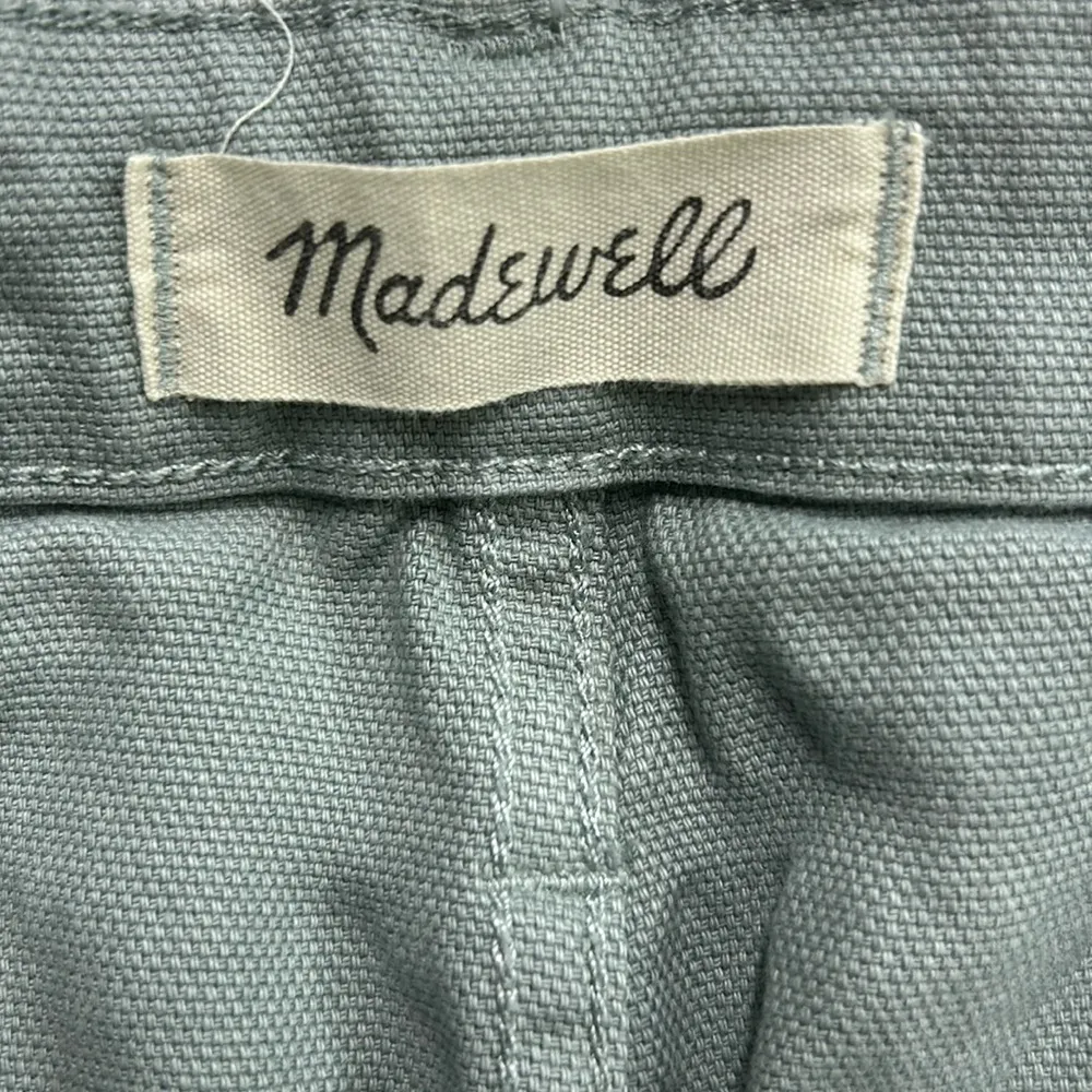Madewell Slim Emmett Wide-Leg Crop Pants size 32 EUC Greenish Gray - Image 6