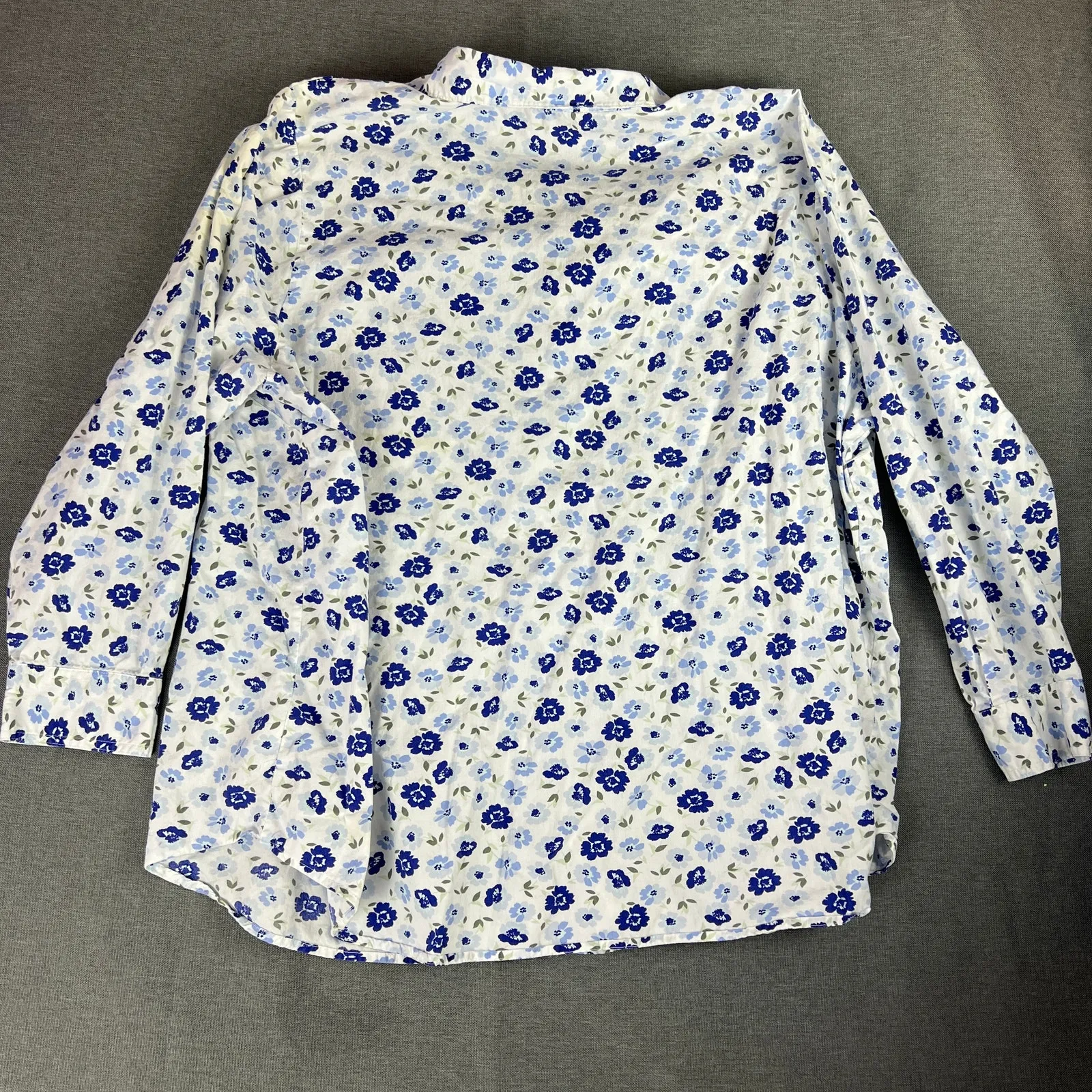 Woman Within 100% cotton floral cottage core button up‎ top Sz 26/28 2XL - Image 2